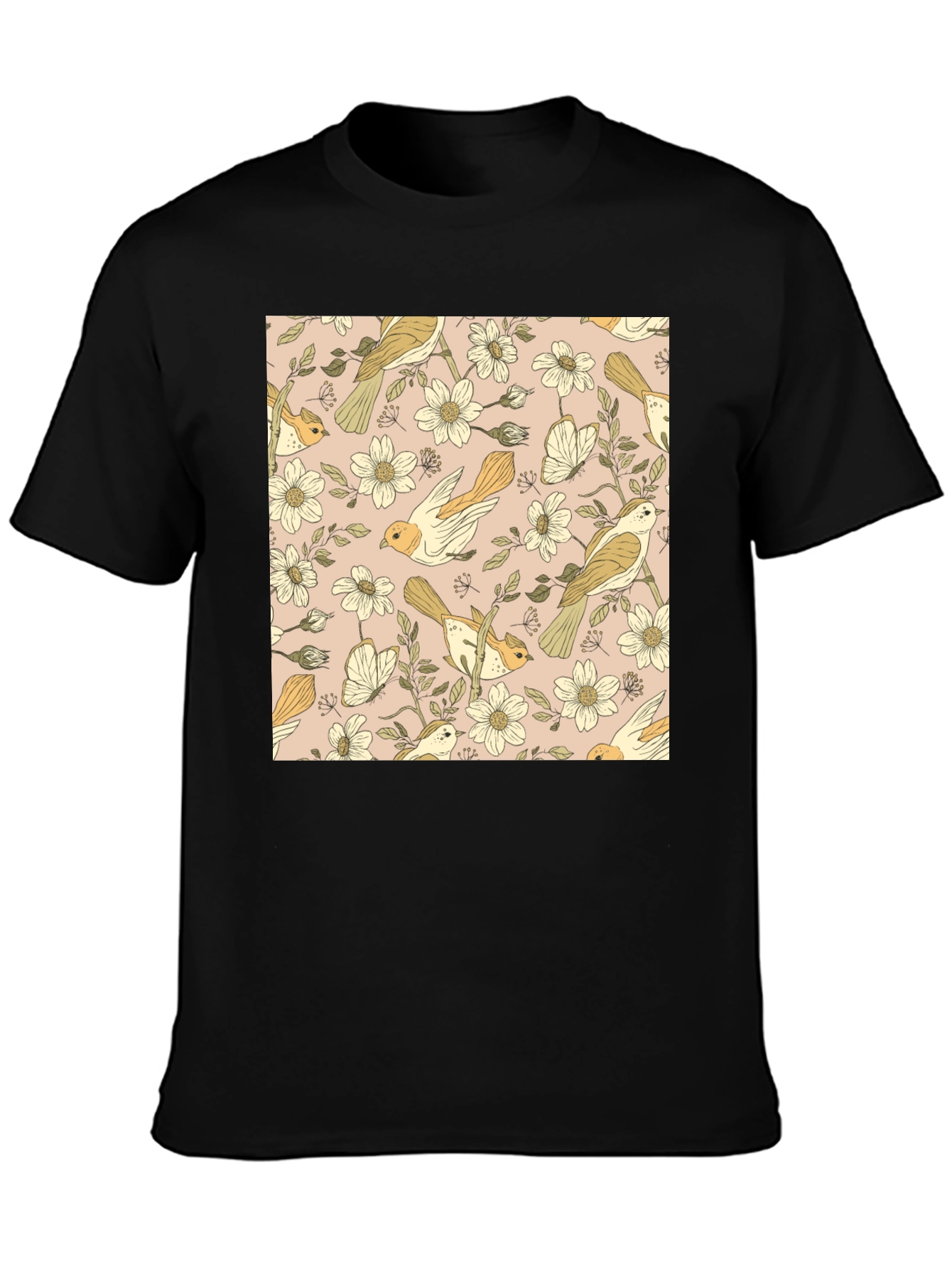 Floral Bird Pattern Tee