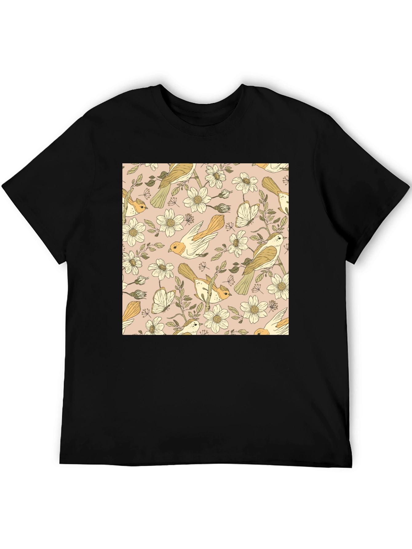 Floral Bird Pattern Tee
