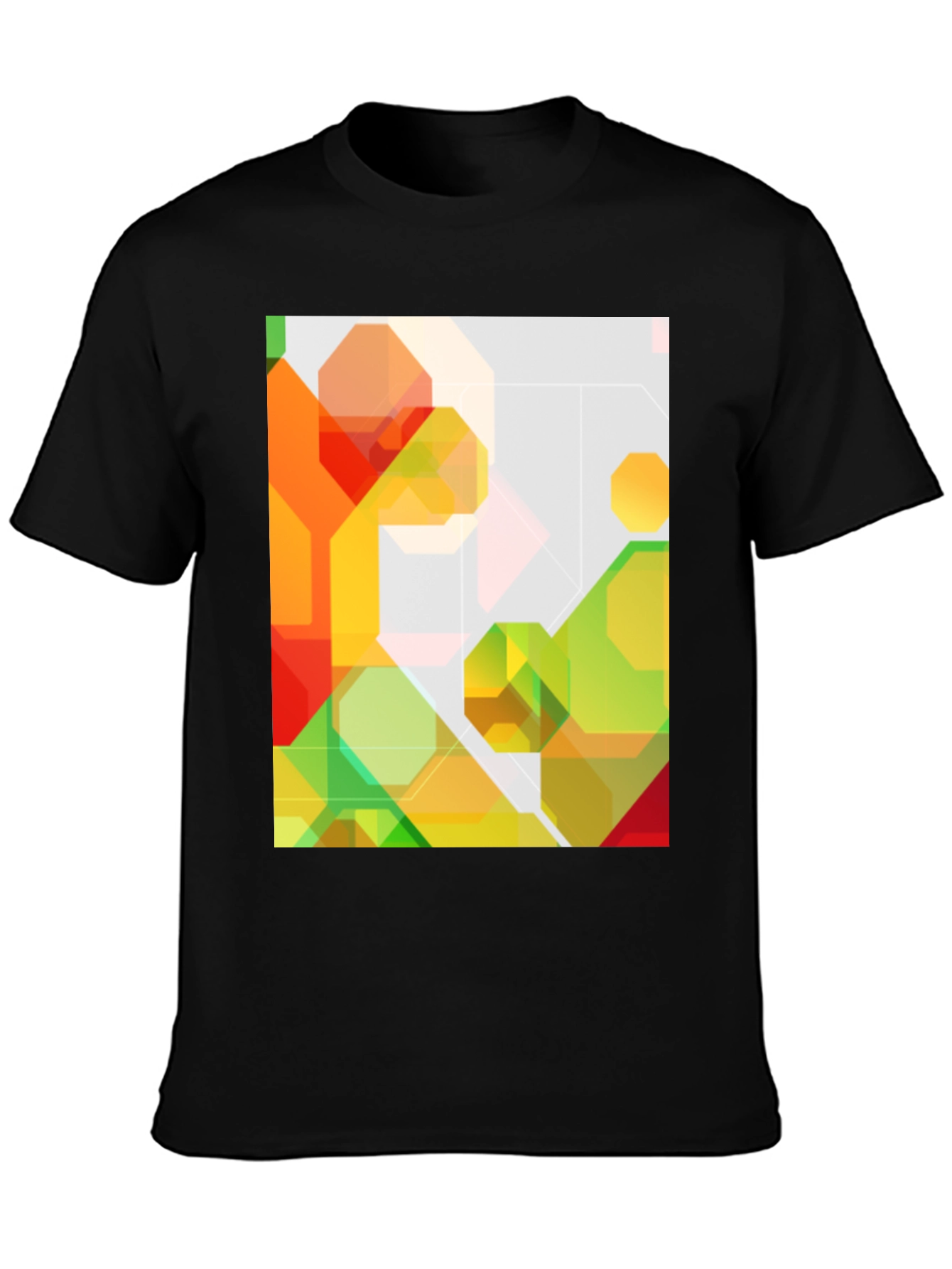 Abstract Geometric Graphic Print Tee