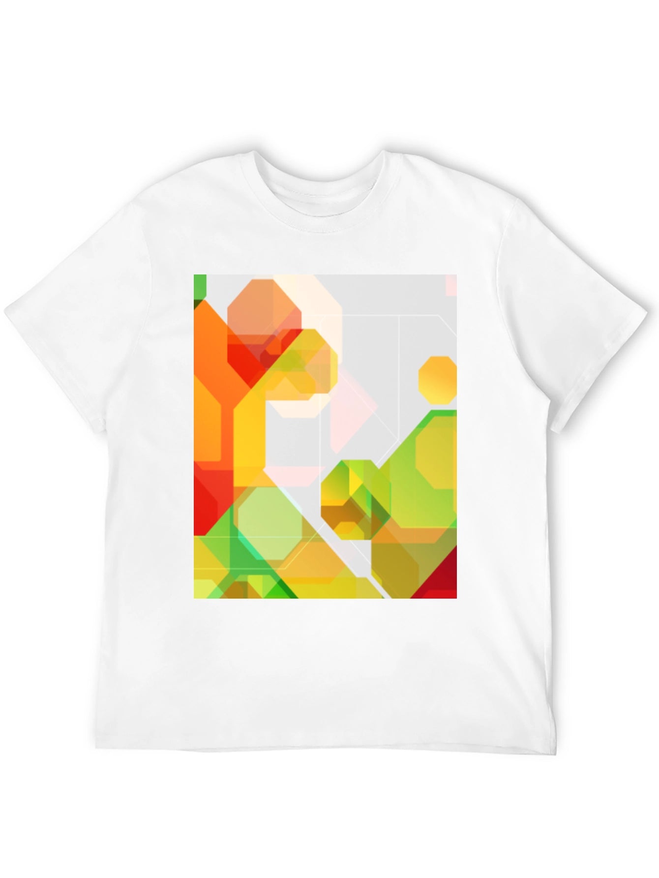 Abstract Geometric Graphic Print Tee