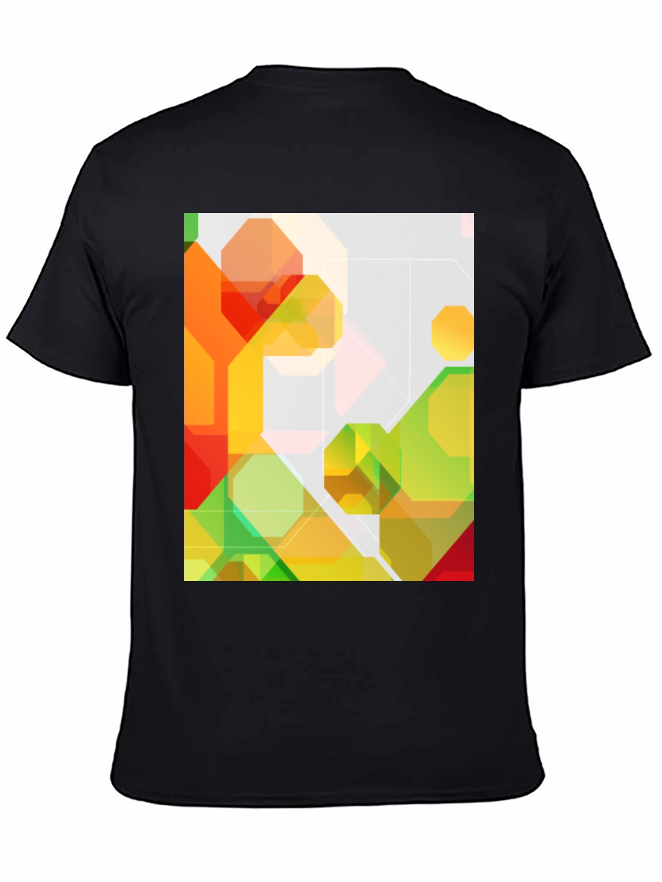 Abstract Geometric Graphic Print Tee
