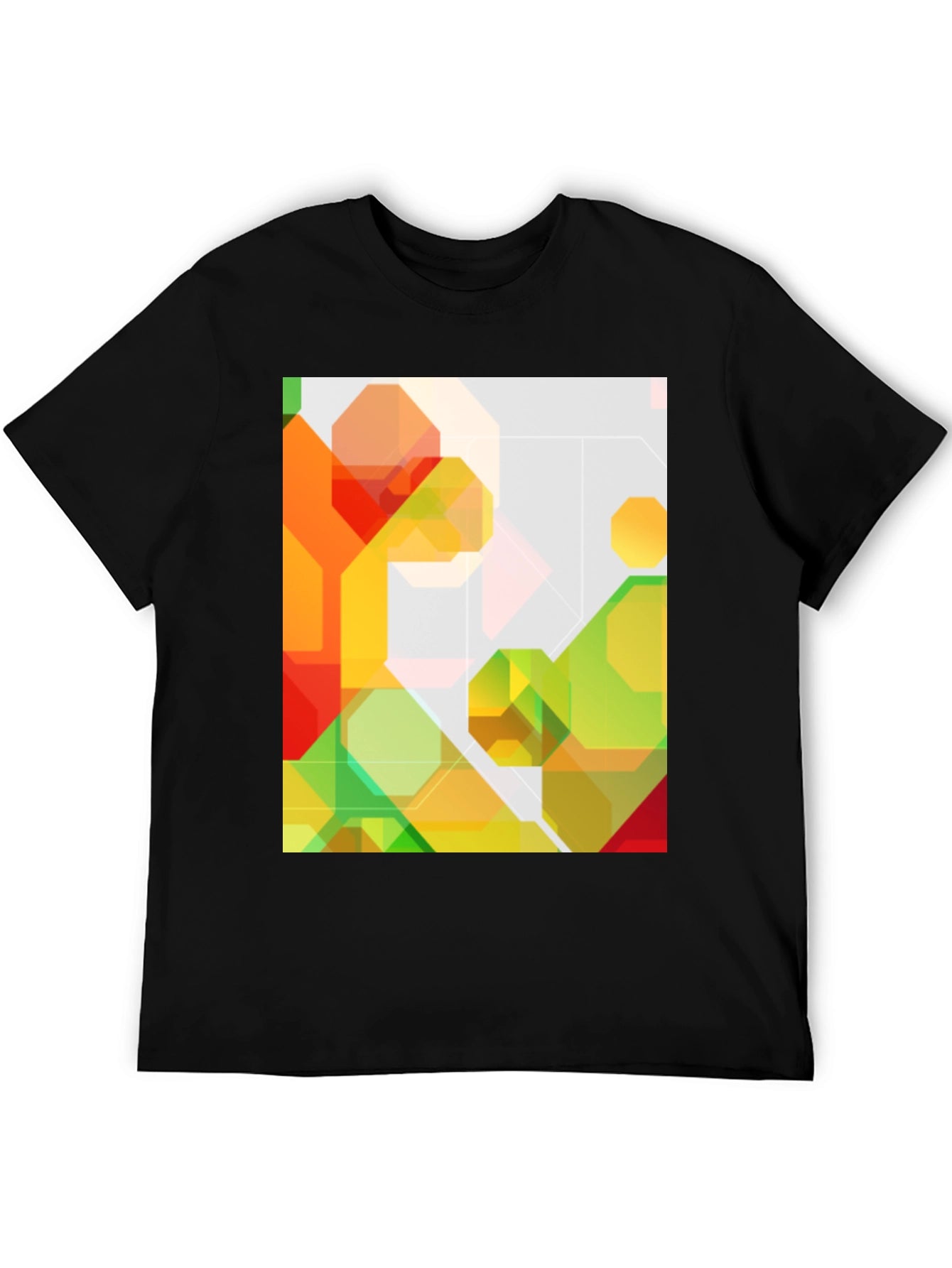Abstract Geometric Graphic Print Tee