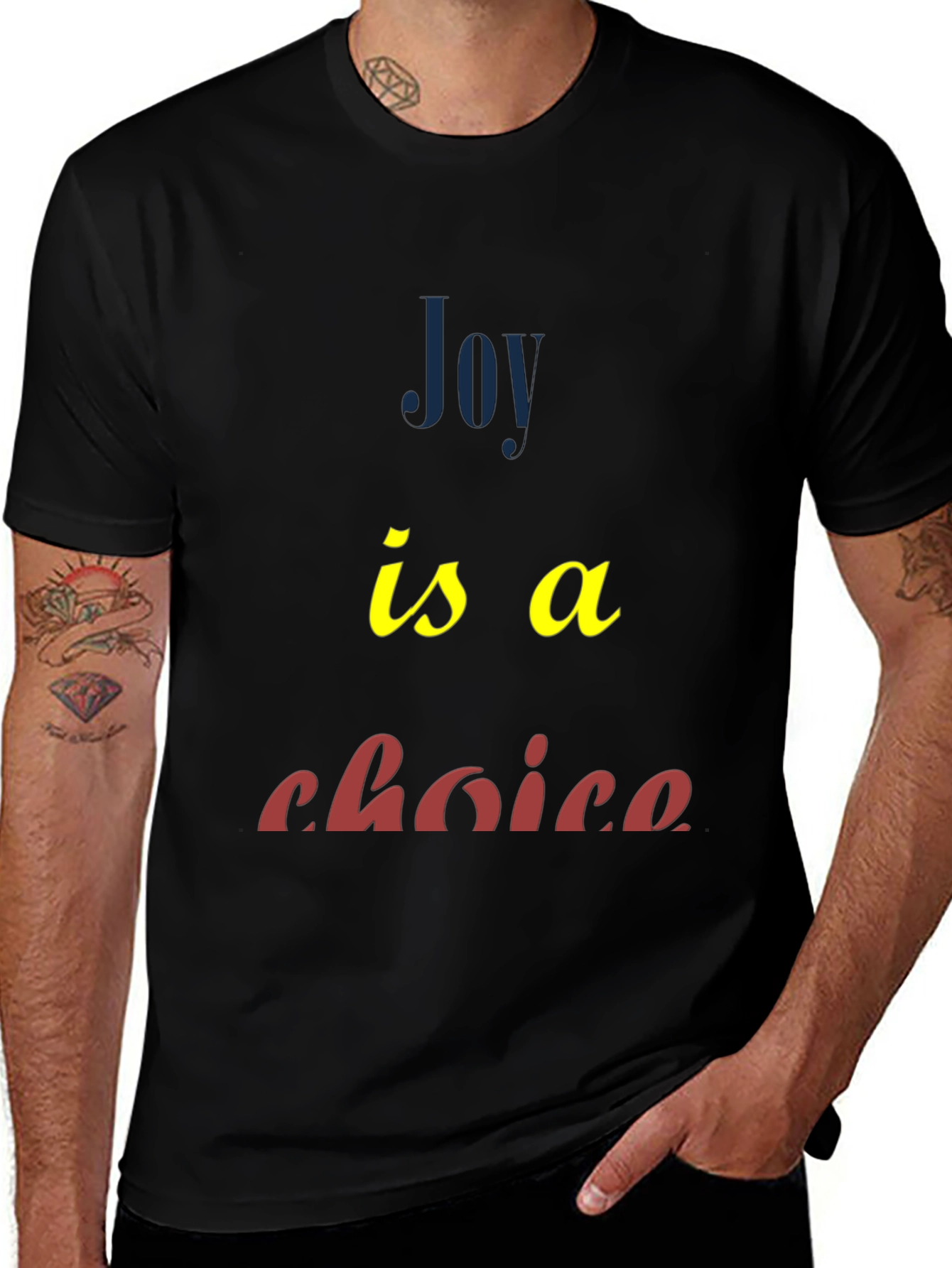 Joy Is A Choice Graphic Tee - Black