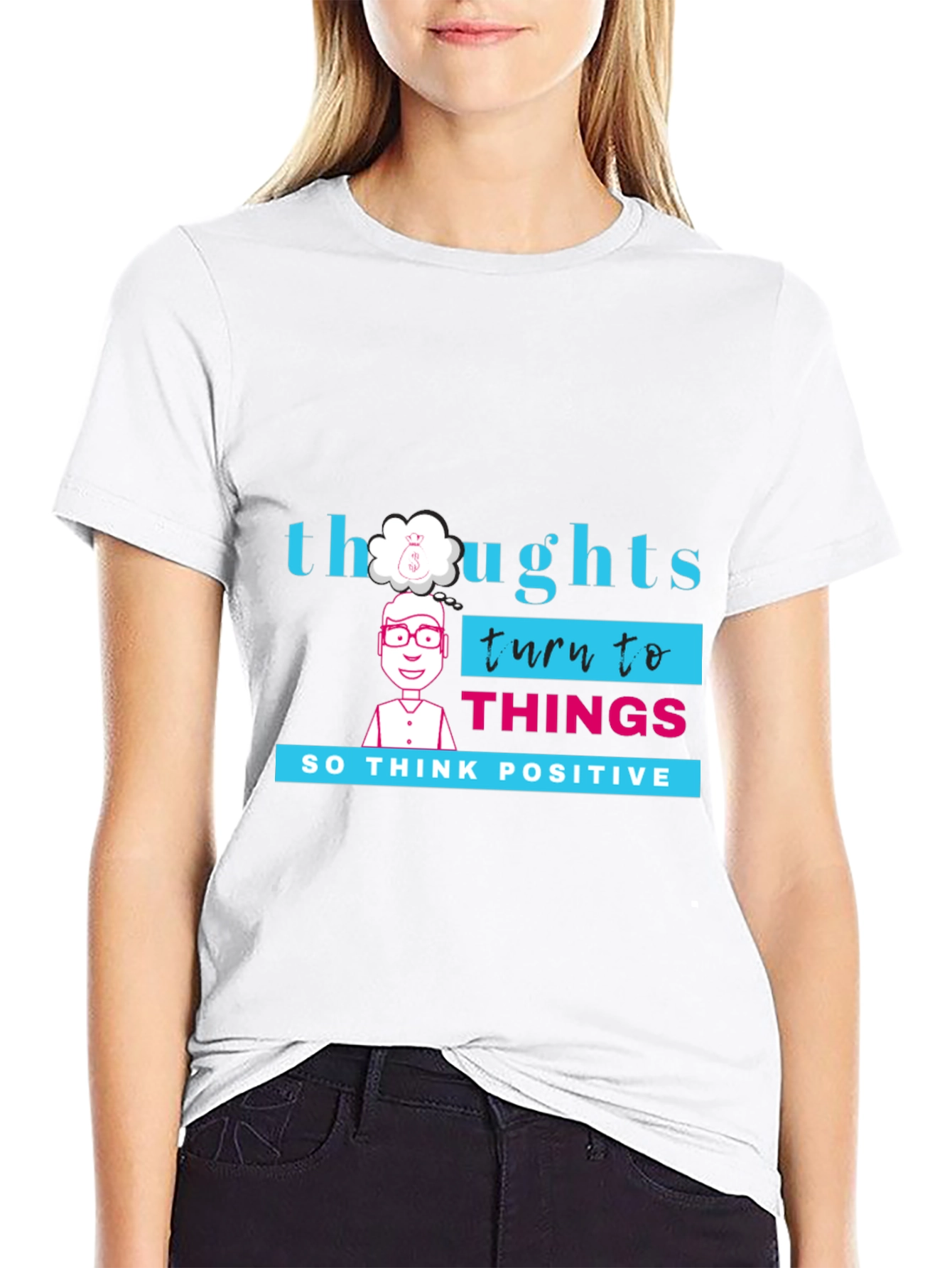 Thoughts Turn to Things Graphic Tee - Black