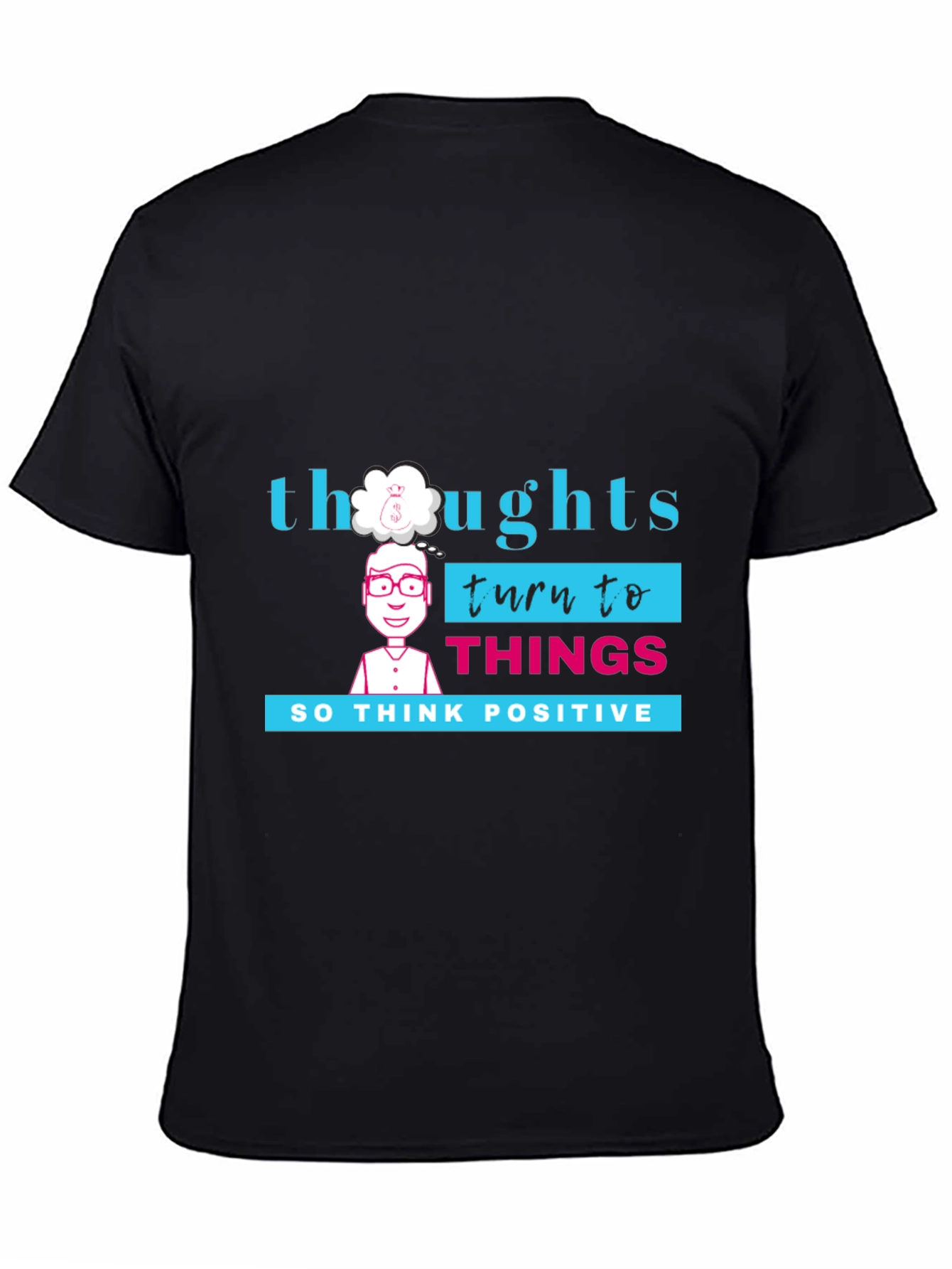 Thoughts Turn to Things Graphic Tee - Black