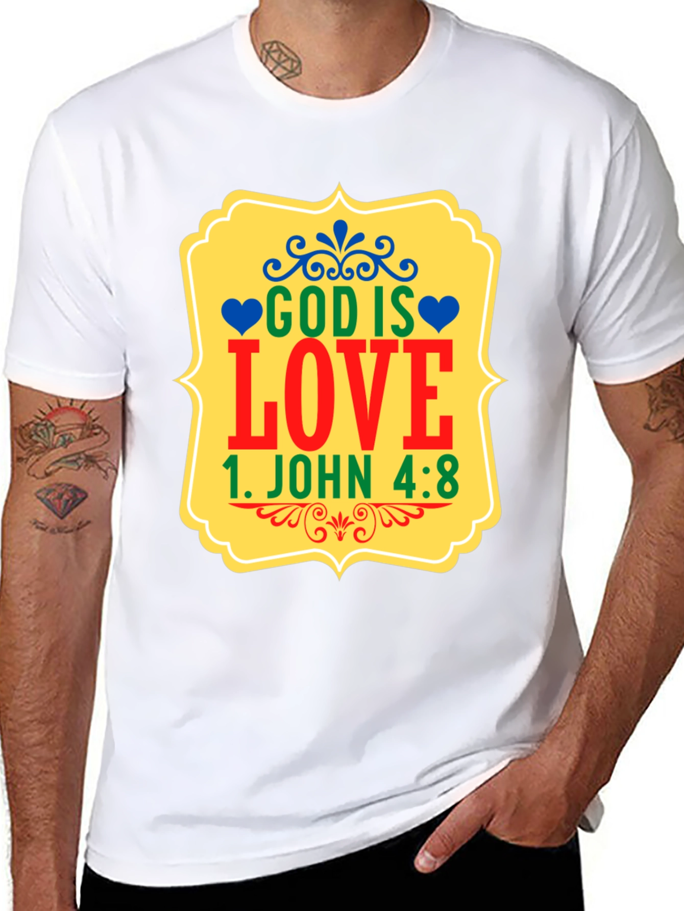 God is Love Graphic T-Shirt - 1 John 4:8