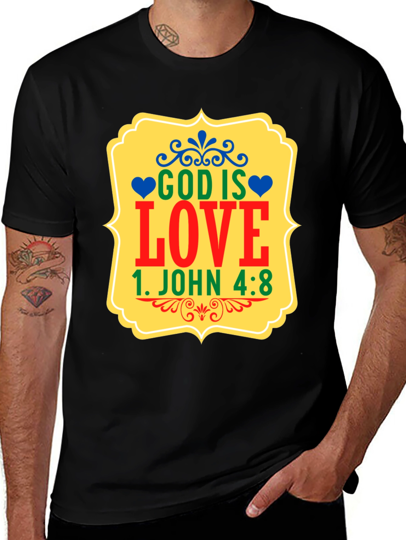 God is Love Graphic T-Shirt - 1 John 4:8