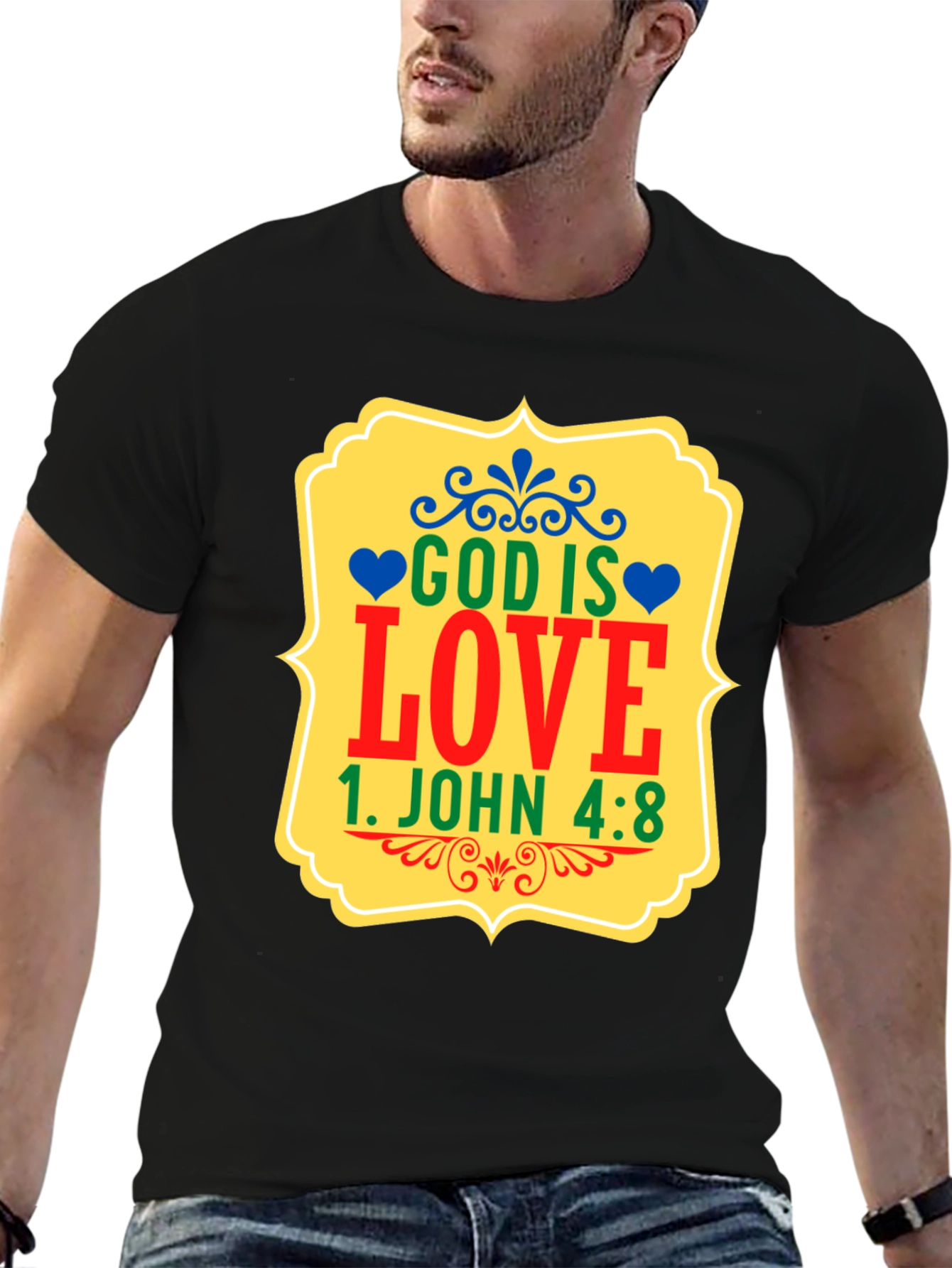 God is Love Graphic T-Shirt - 1 John 4:8