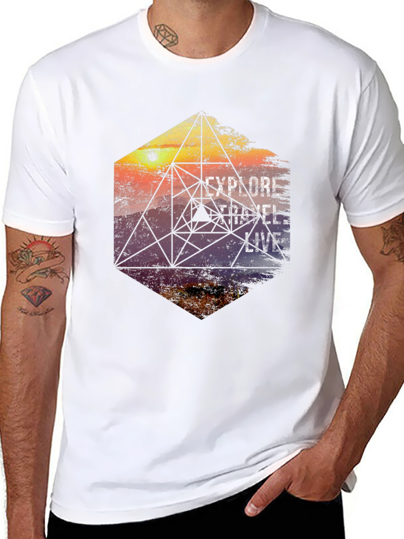 Explore Travel Live Graphic T-Shirt