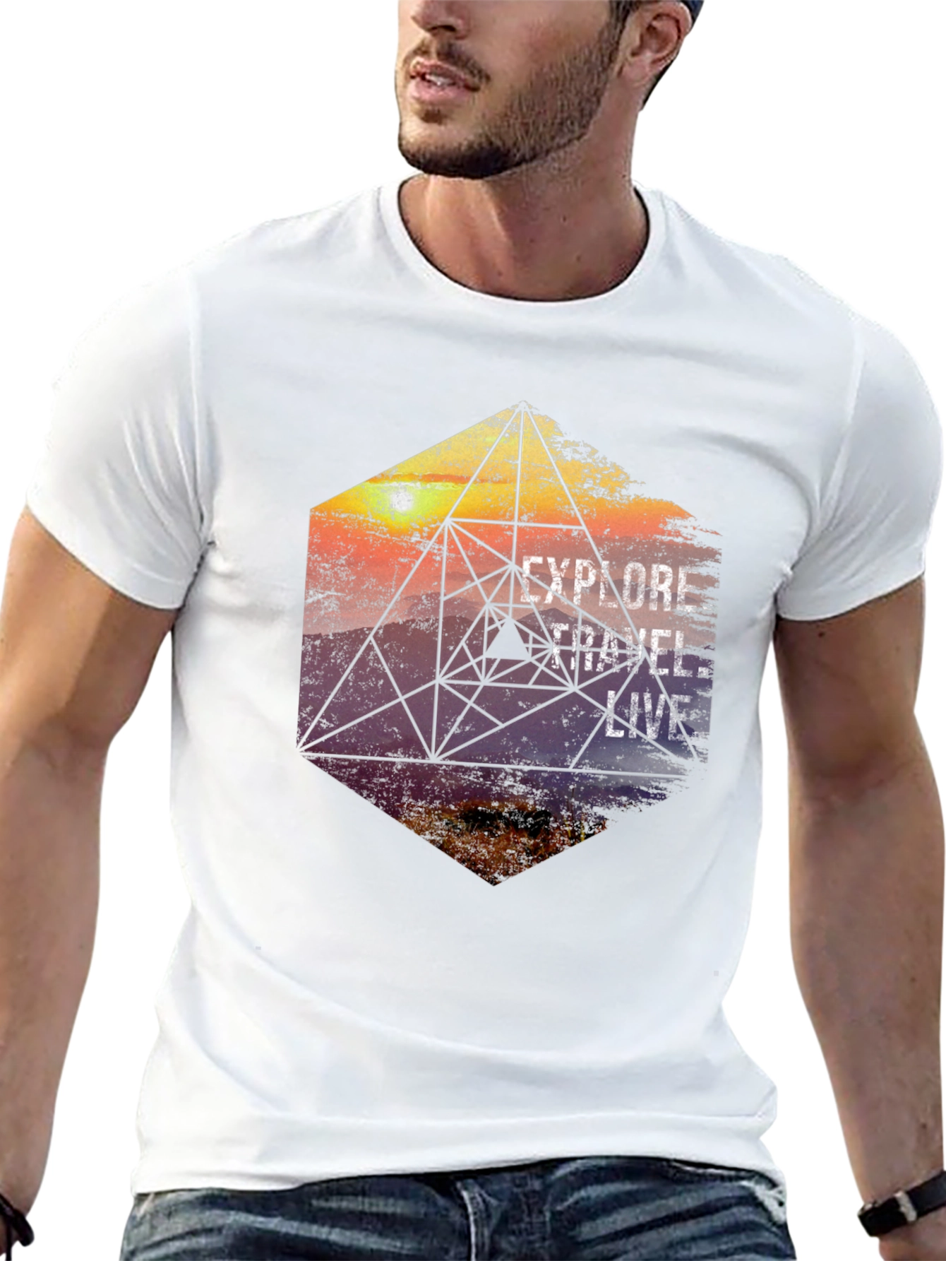 Explore Travel Live Graphic T-Shirt
