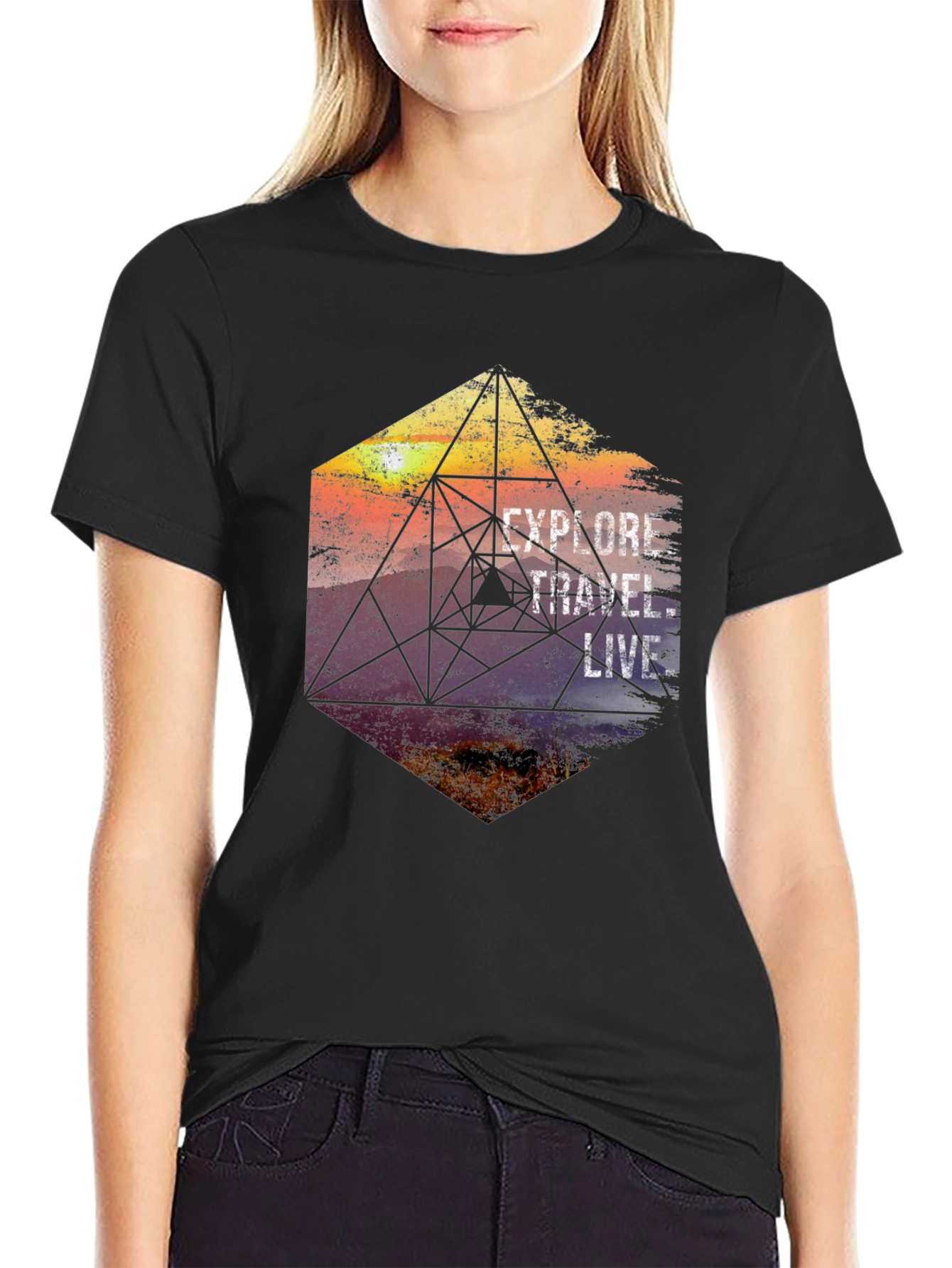Explore Travel Live Graphic T-Shirt