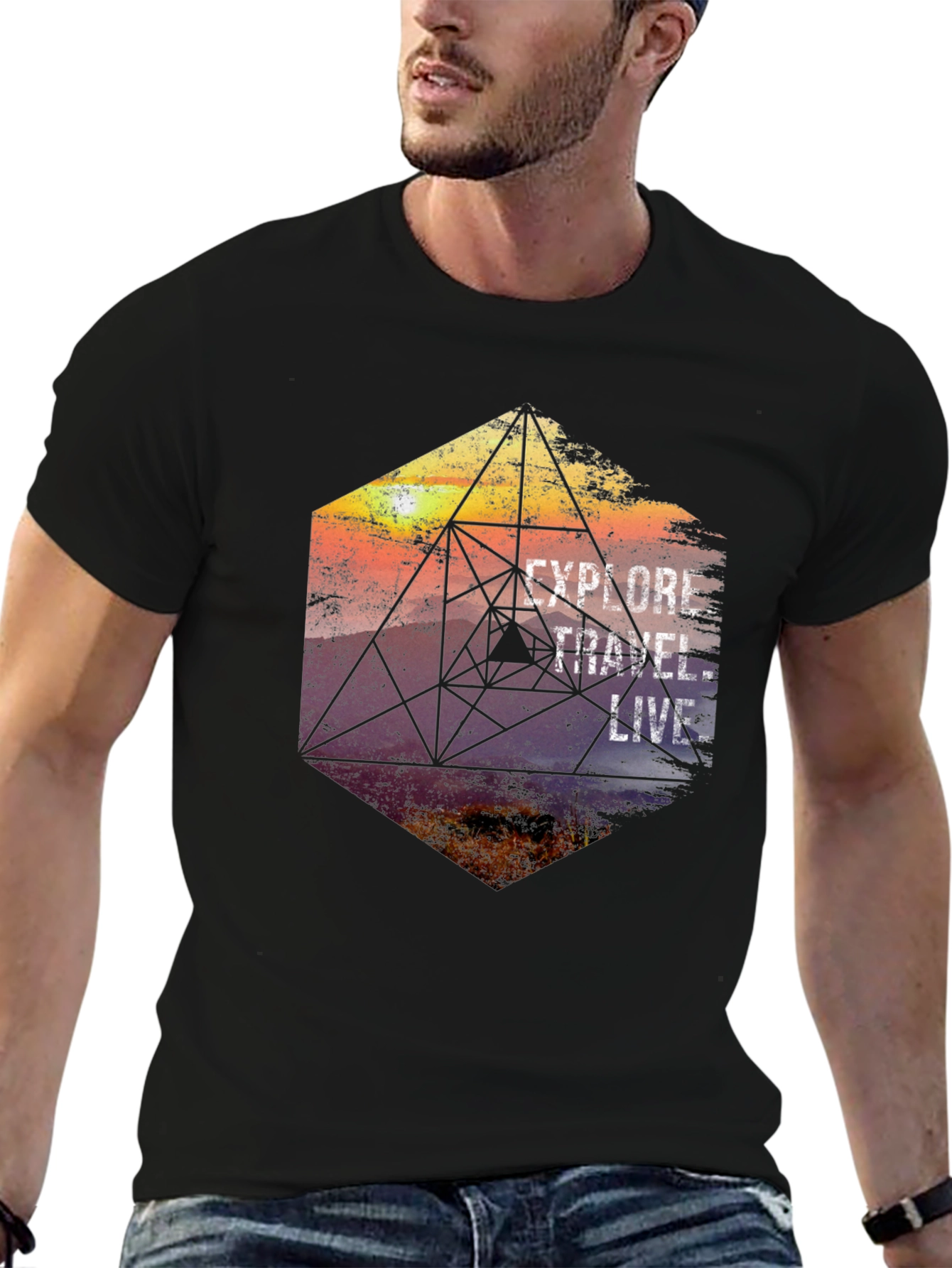 Explore Travel Live Graphic T-Shirt