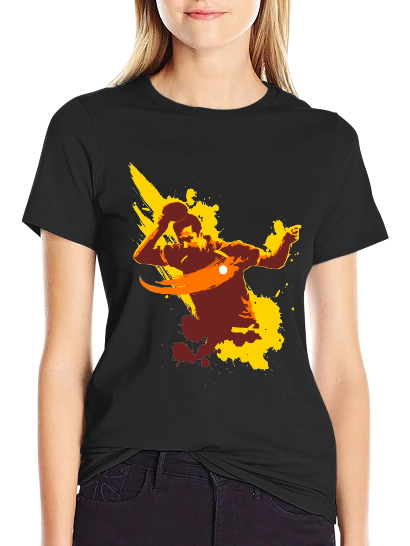 Quarterback Graphic Print T-Shirt - Sporty Casual Wear