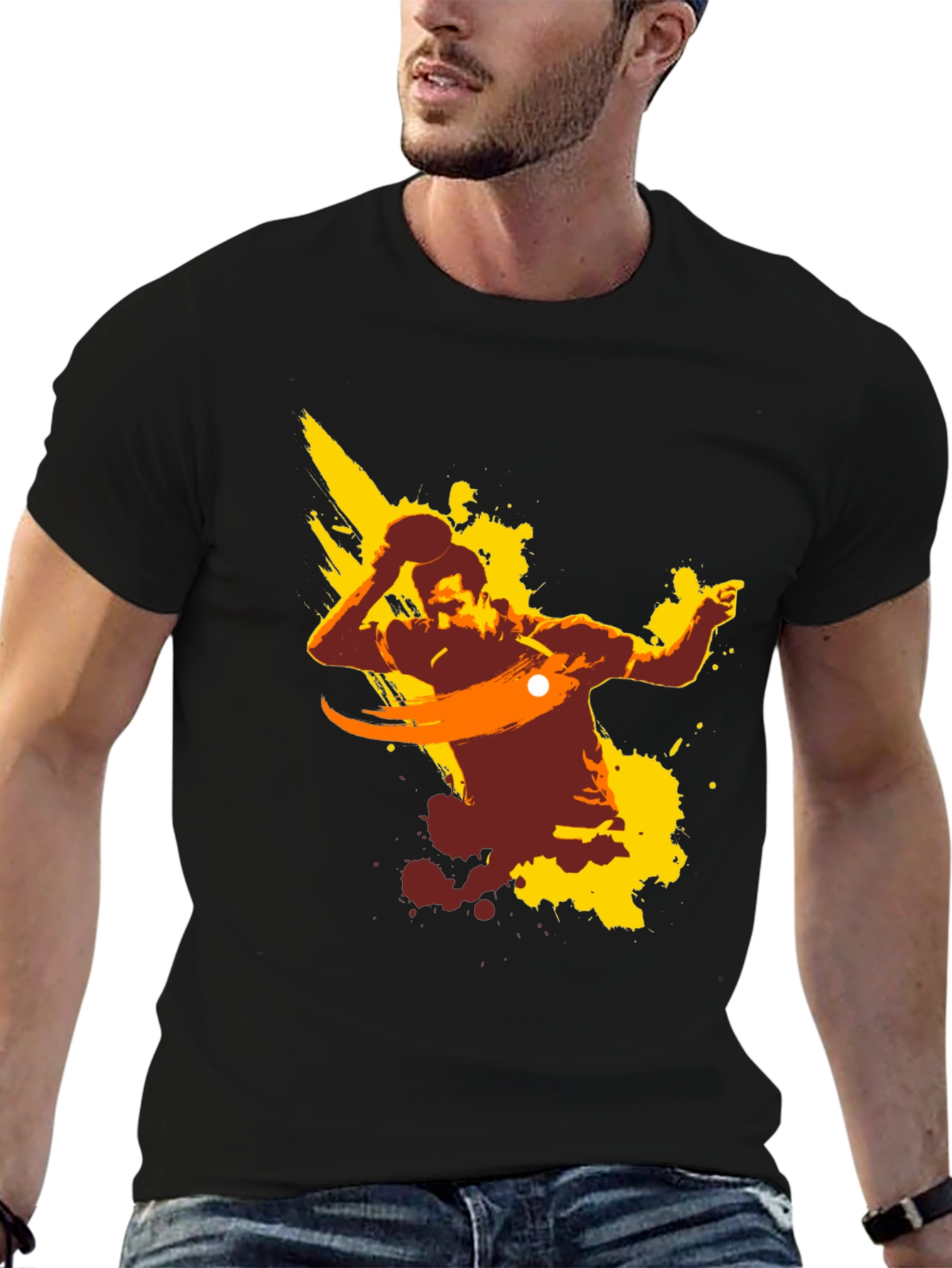Quarterback Graphic Print T-Shirt - Sporty Casual Wear