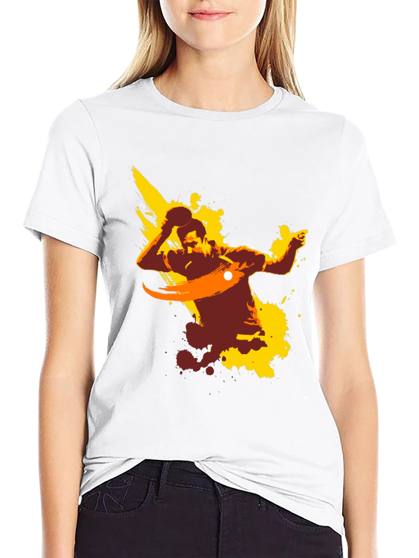 Quarterback Graphic Print T-Shirt - Sporty Casual Wear
