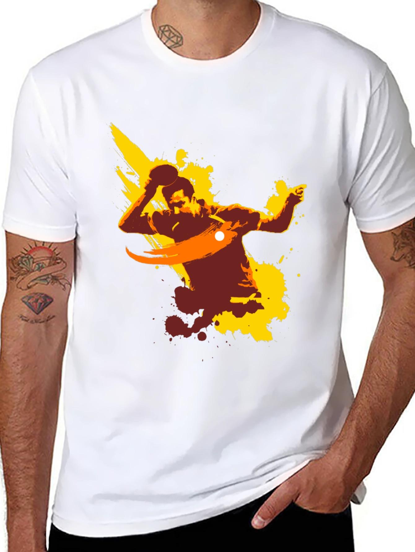 Quarterback Graphic Print T-Shirt - Sporty Casual Wear