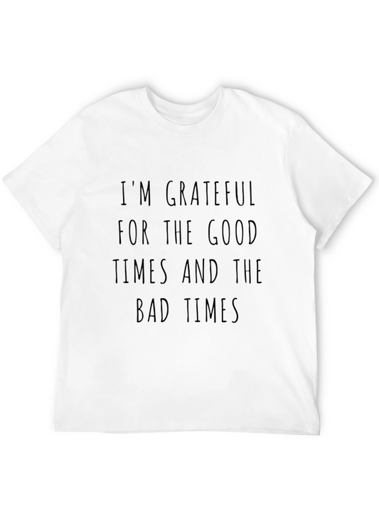 Grateful Times Black Graphic Tee - Mens Casual Wear