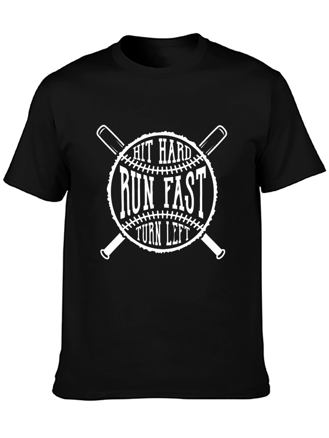 Hit Hard Run Fast Baseball T-Shirt