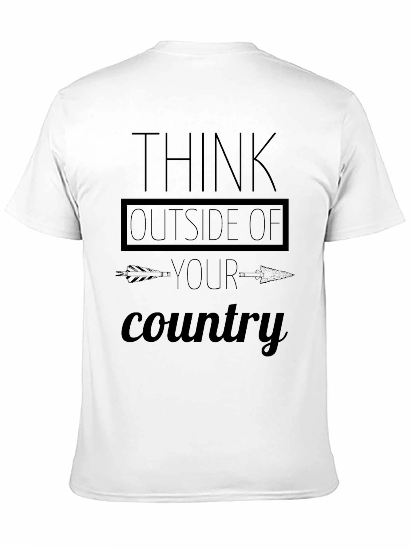 Think Outside of Your Country Black T-Shirt