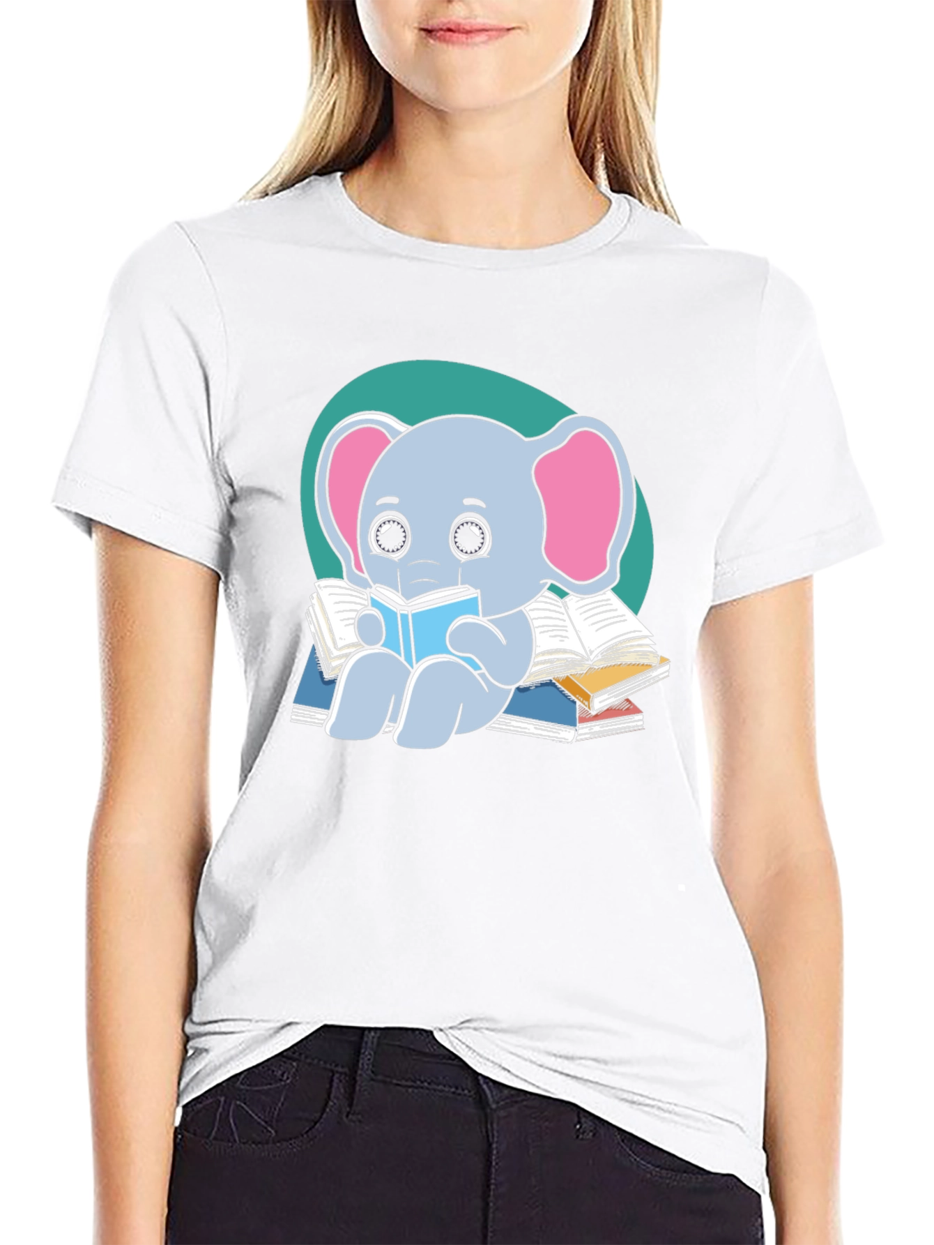 Reading Elephant T-Shirt
