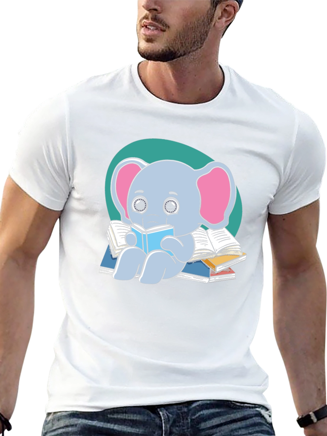 Reading Elephant T-Shirt