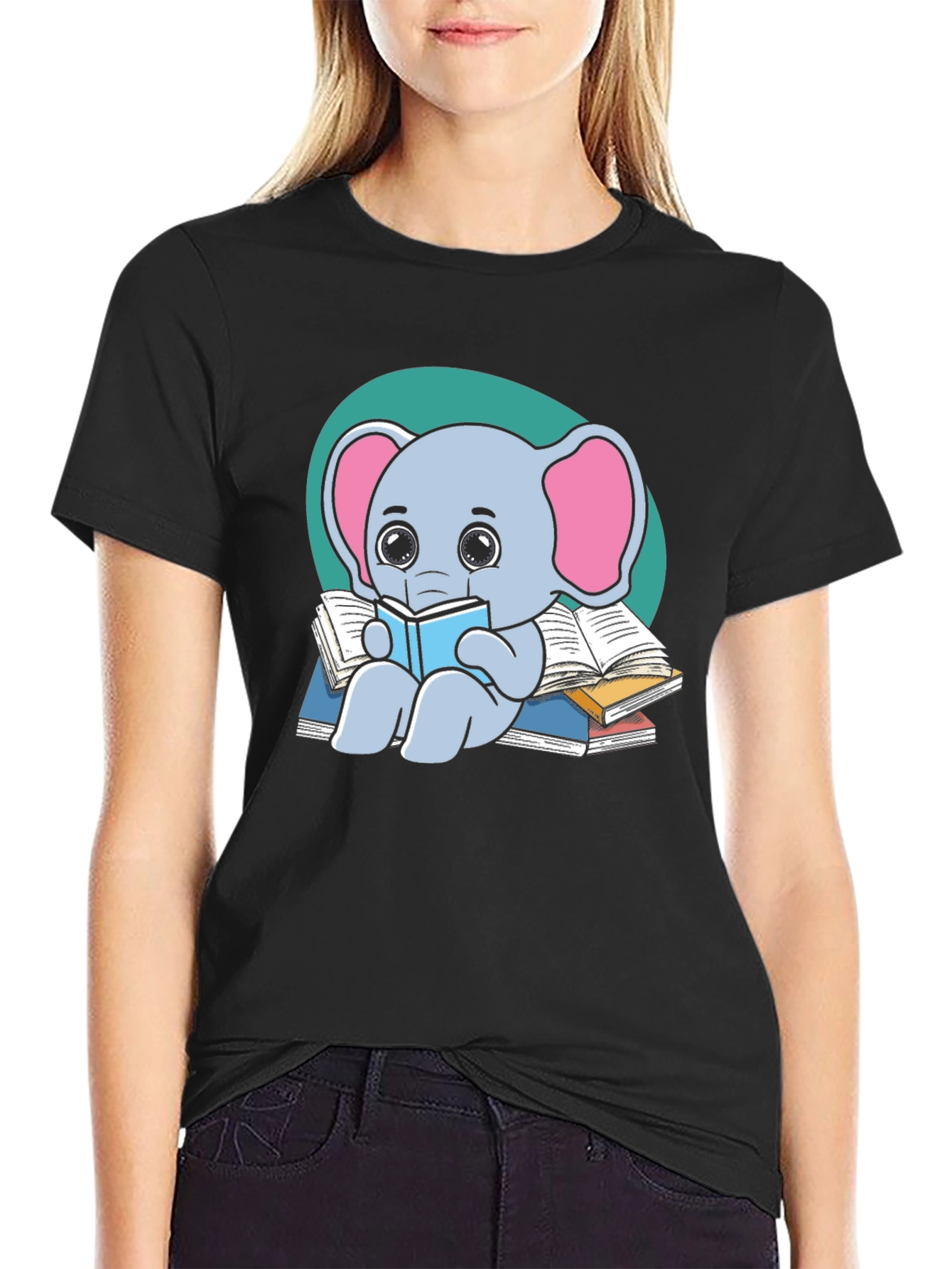 Reading Elephant T-Shirt