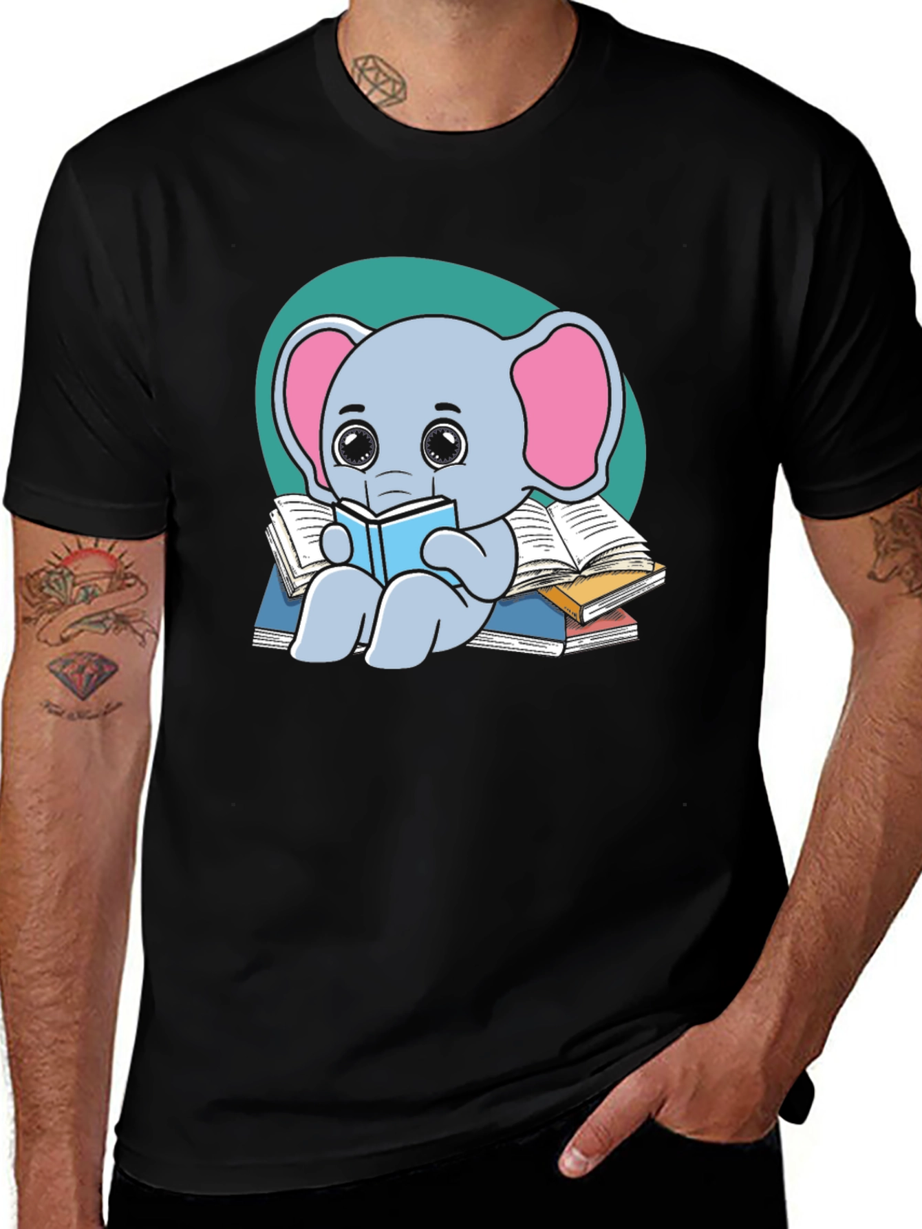 Reading Elephant T-Shirt