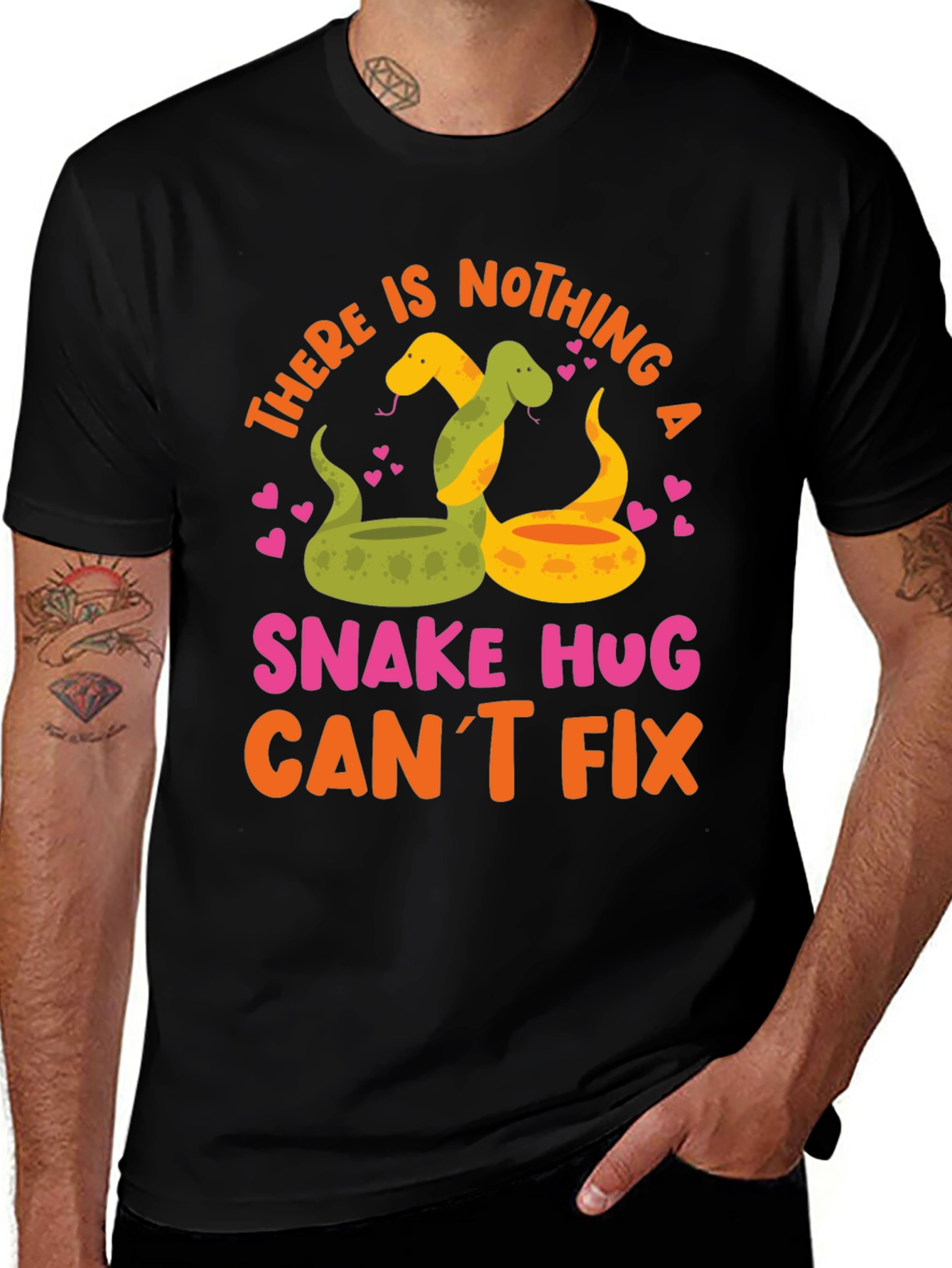 Snake Hugs T-Shirt - Funny Graphic Tee