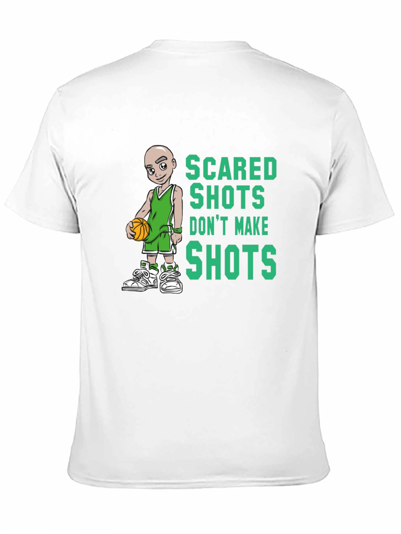 Scared Shots Tee - Basketball Graphic Print