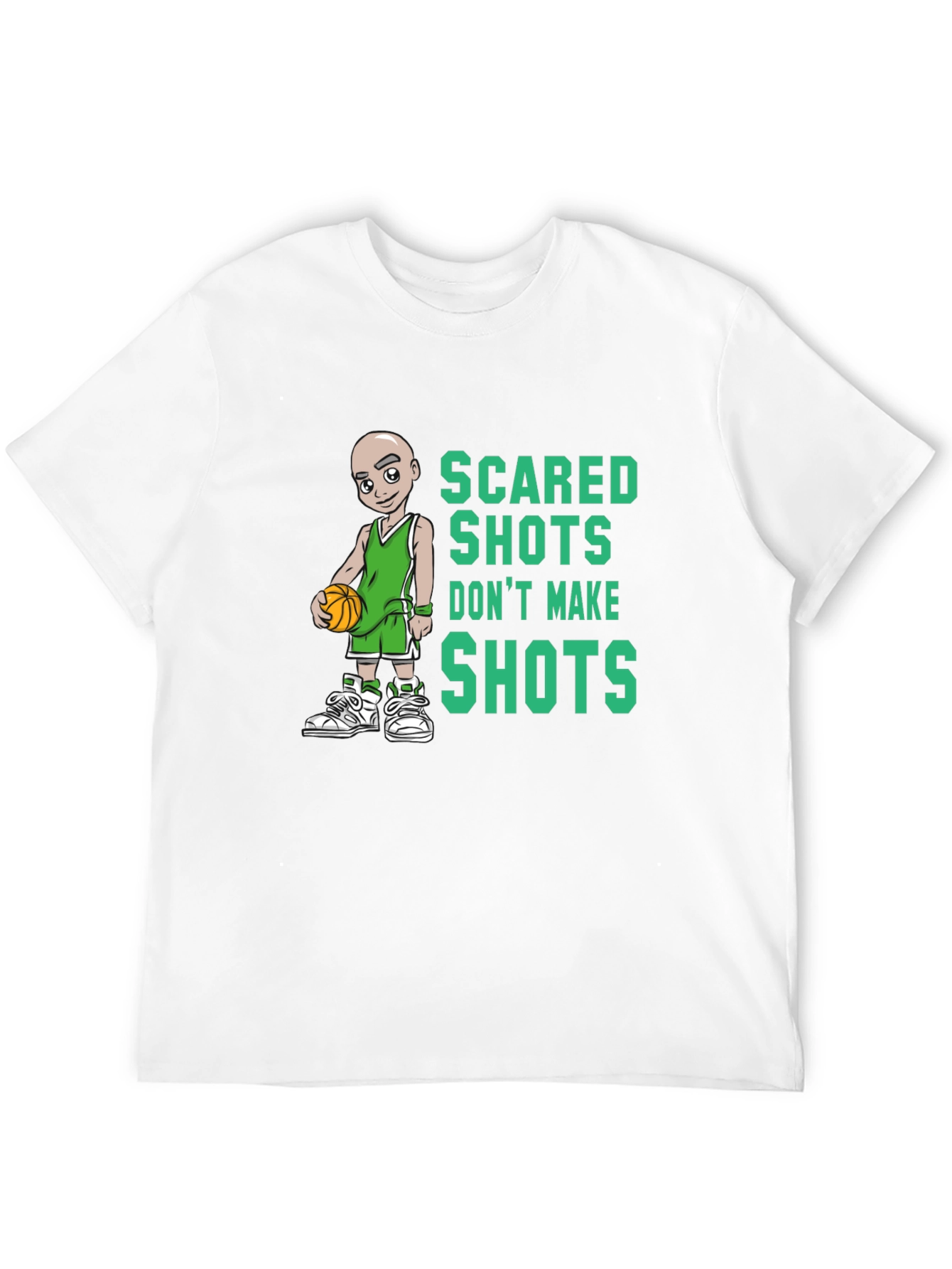 Scared Shots Tee - Basketball Graphic Print