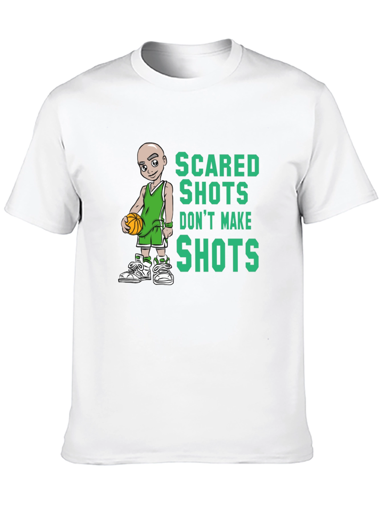 Scared Shots Tee - Basketball Graphic Print
