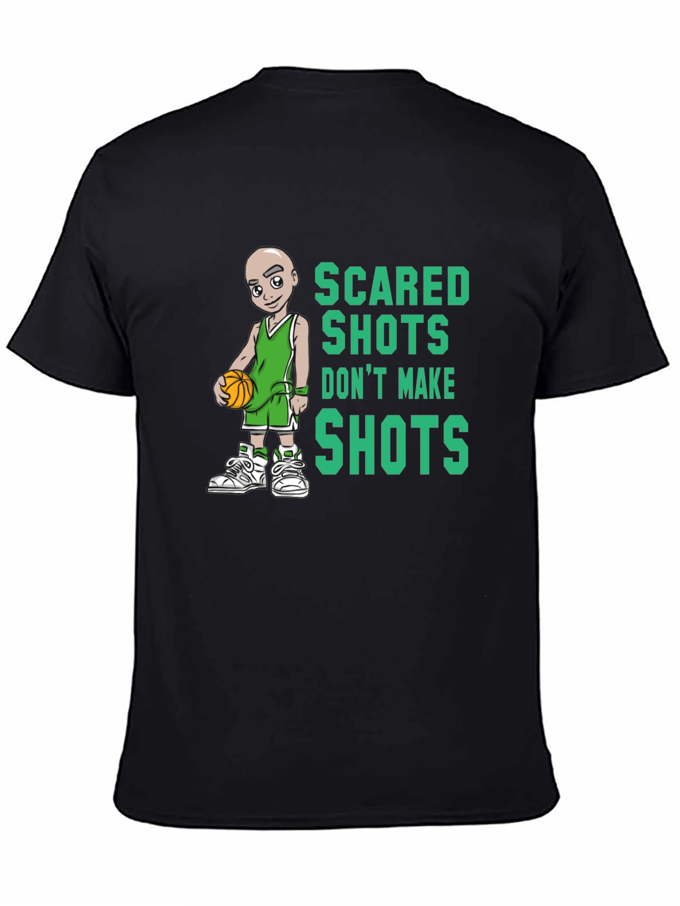 Scared Shots Tee - Basketball Graphic Print