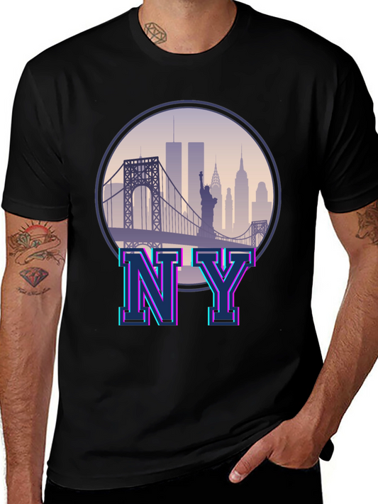Retro NY Skyline Graphic Tee - Unisex T-Shirt