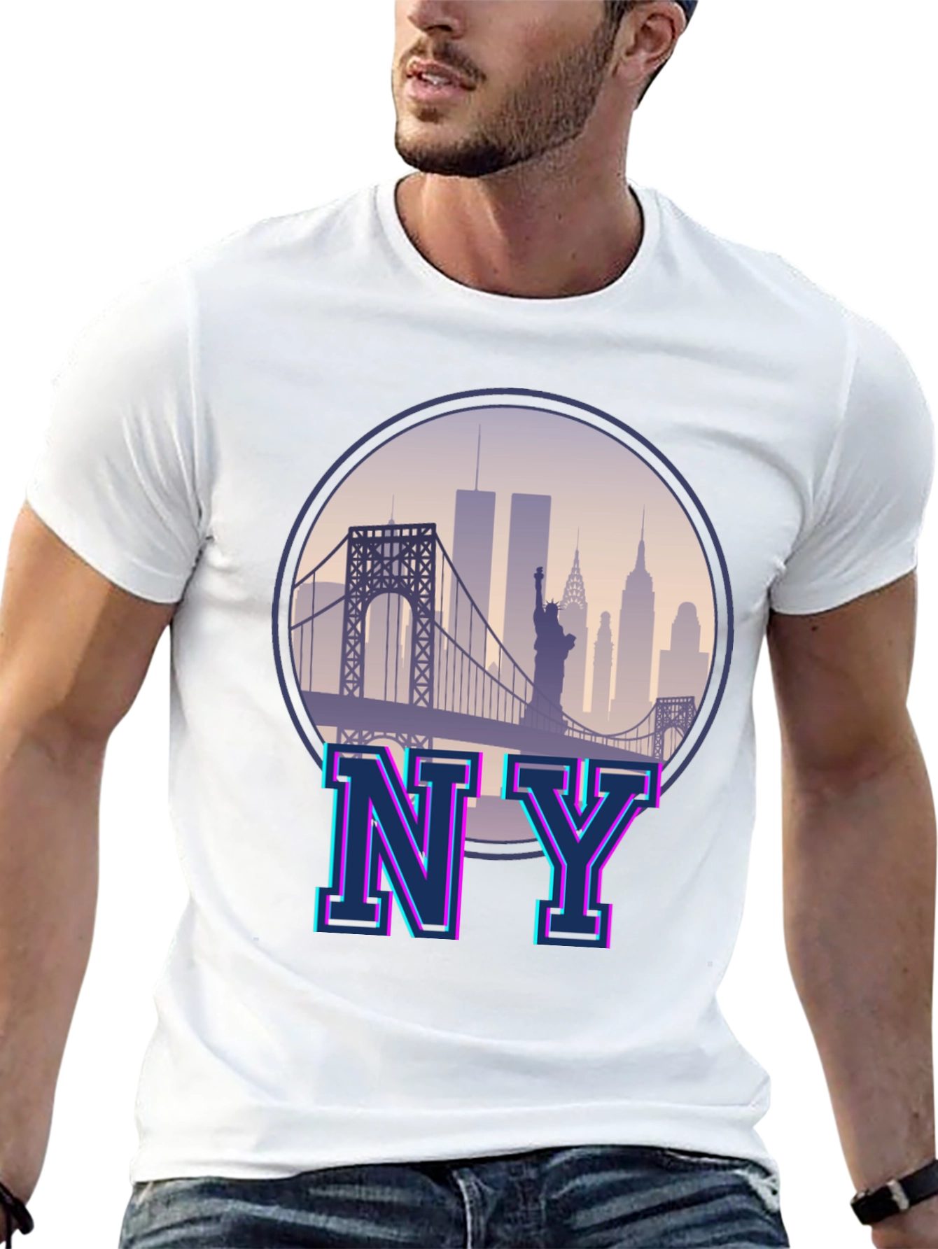 Retro NY Skyline Graphic Tee - Unisex T-Shirt