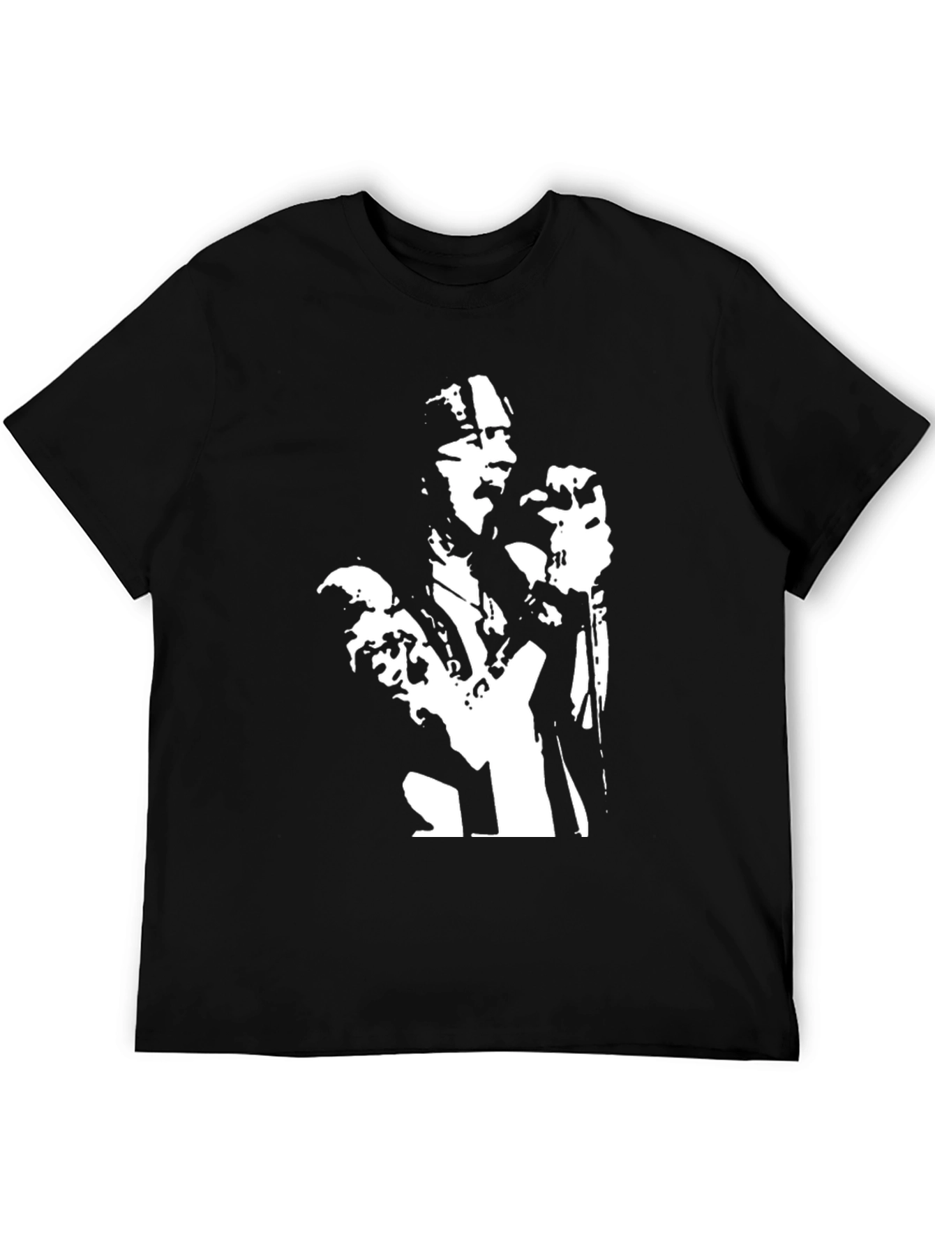 Black T-Shirt with Bold Graphic Print