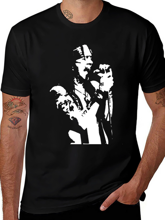Black T-Shirt with Bold Graphic Print