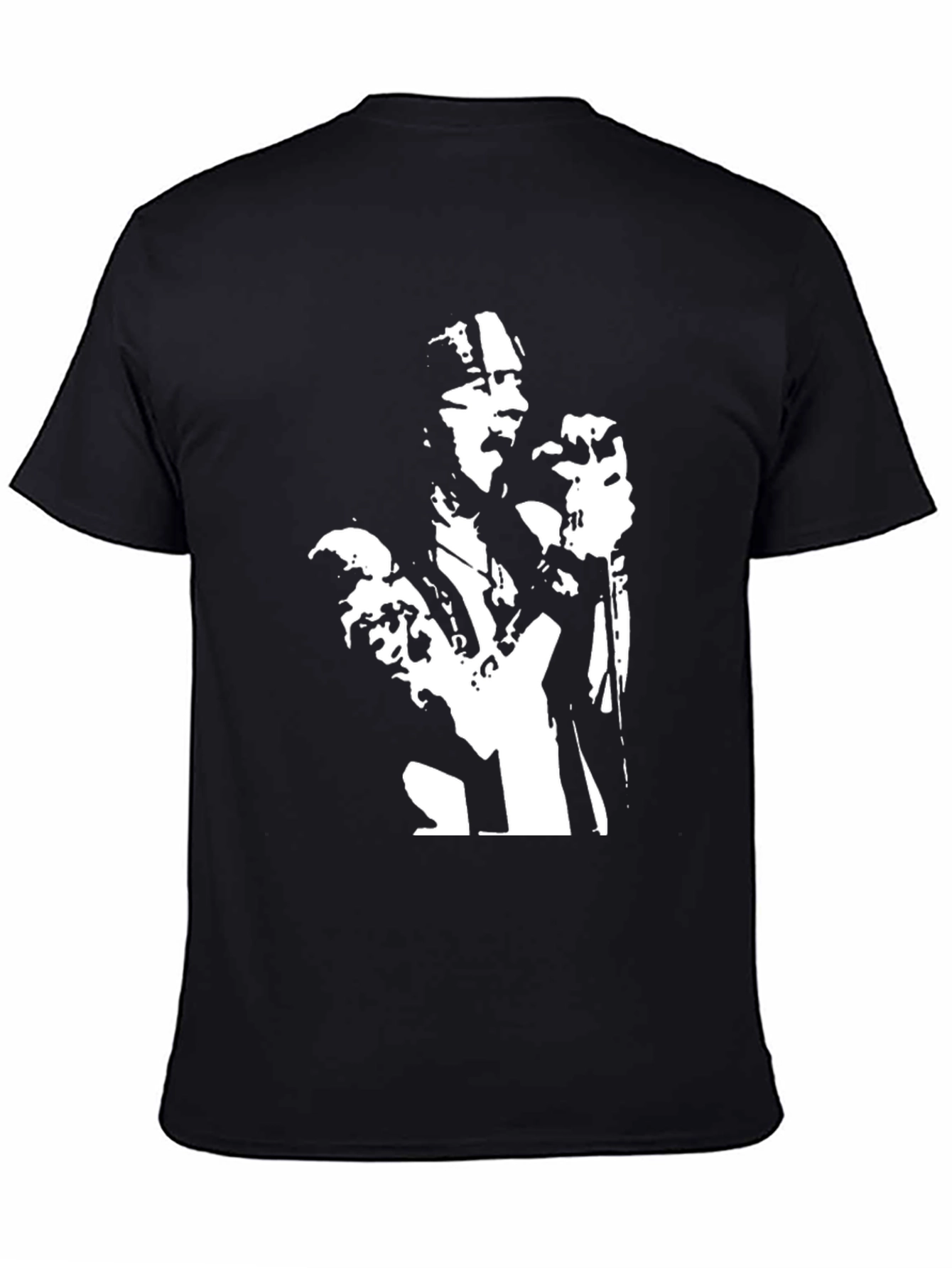 Black T-Shirt with Bold Graphic Print
