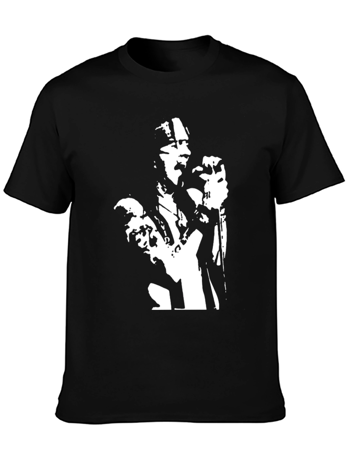 Black T-Shirt with Bold Graphic Print