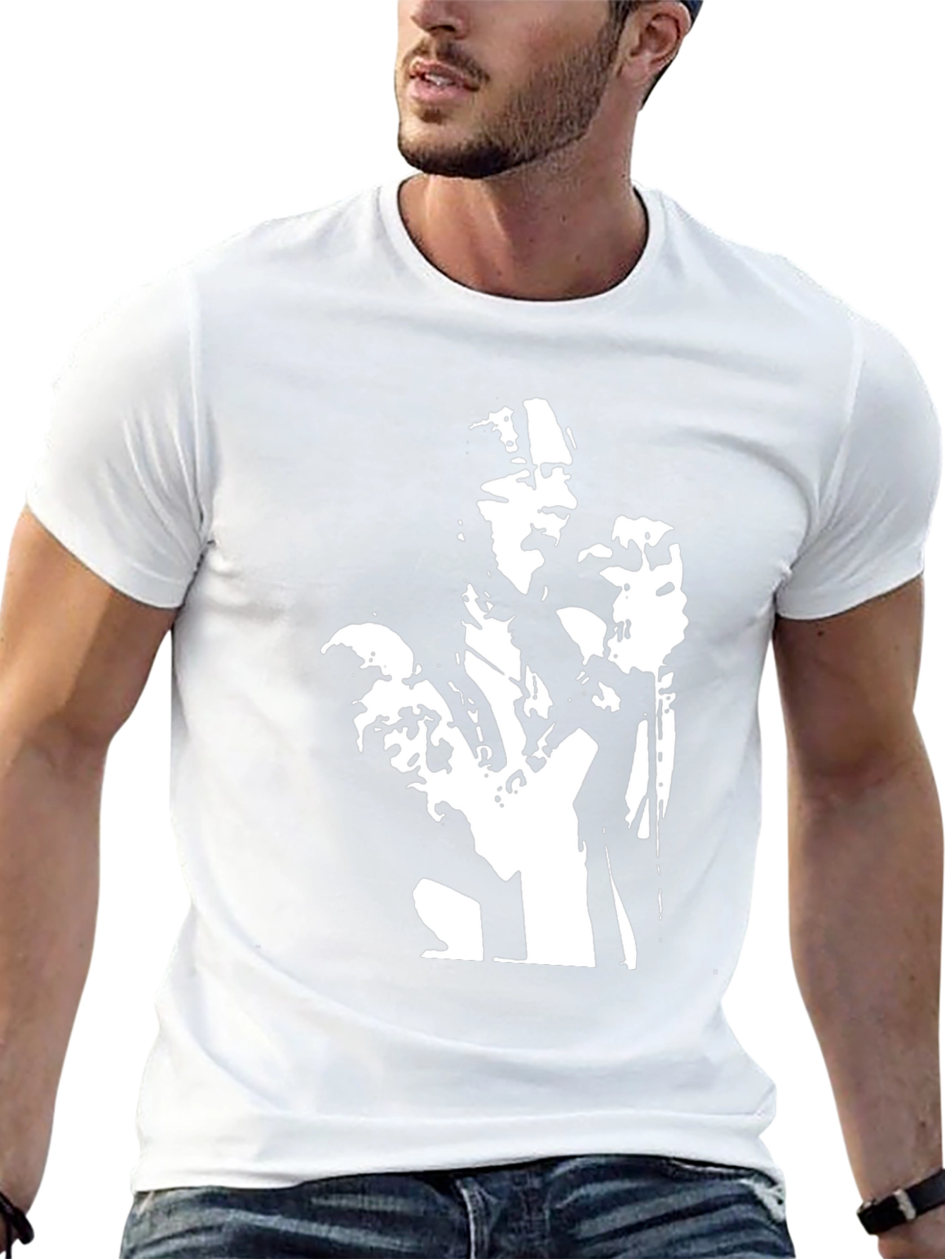 Black T-Shirt with Bold Graphic Print