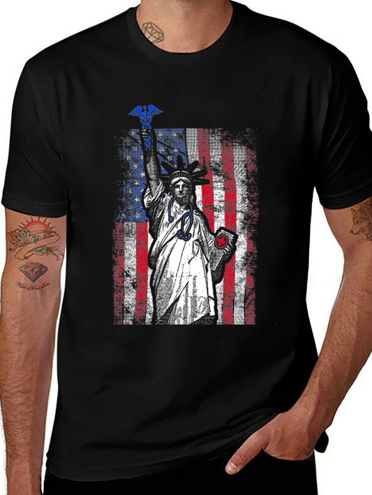 Statue of Liberty Nurse T-Shirt - Patriotic Medical Apparel