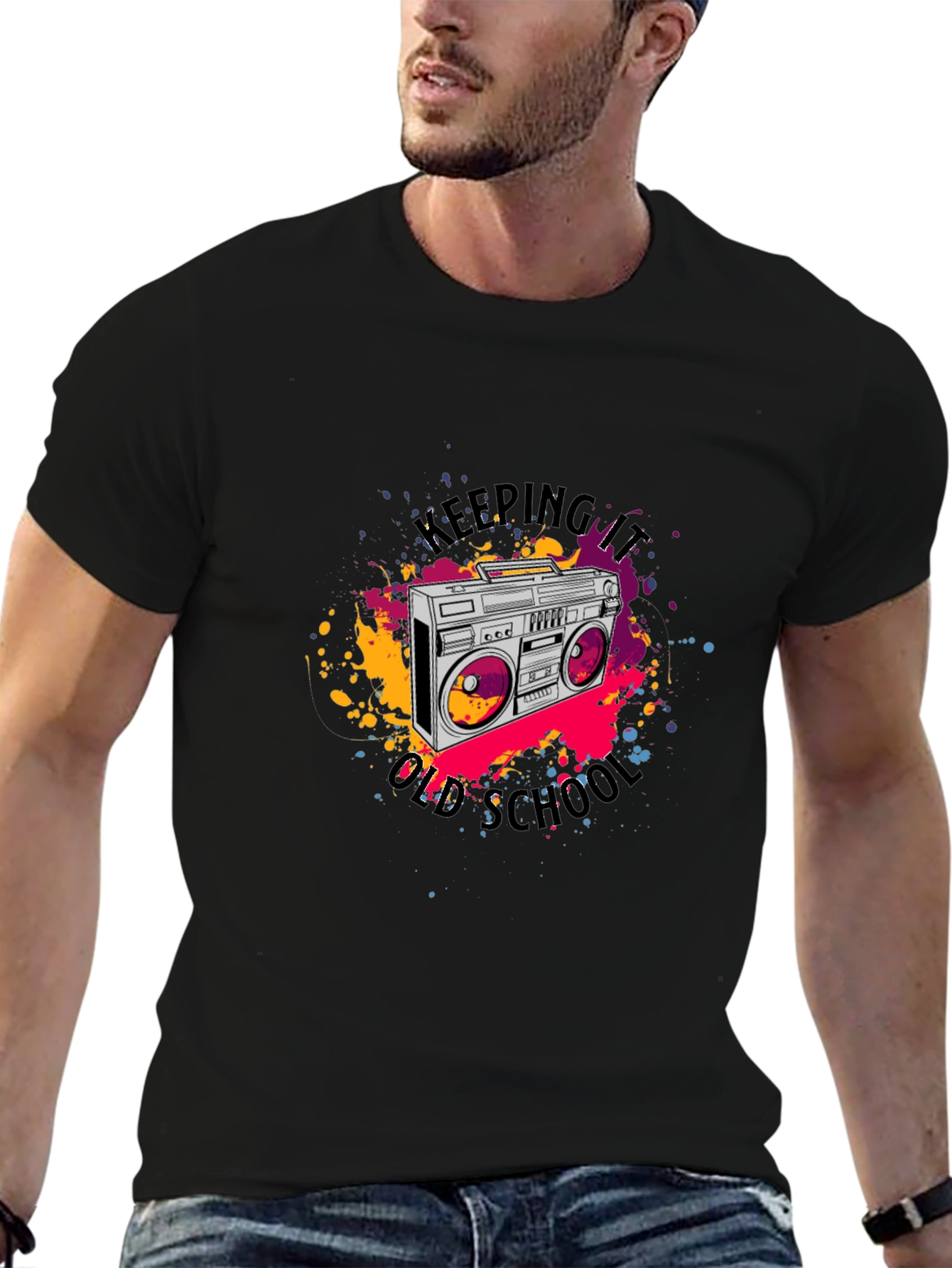 Retro Boombox T-Shirt - Keeping It Old School