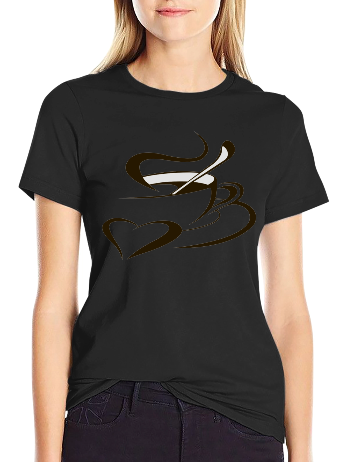 Coffee Lovers Tee - Heart & Brew Graphic T-Shirt