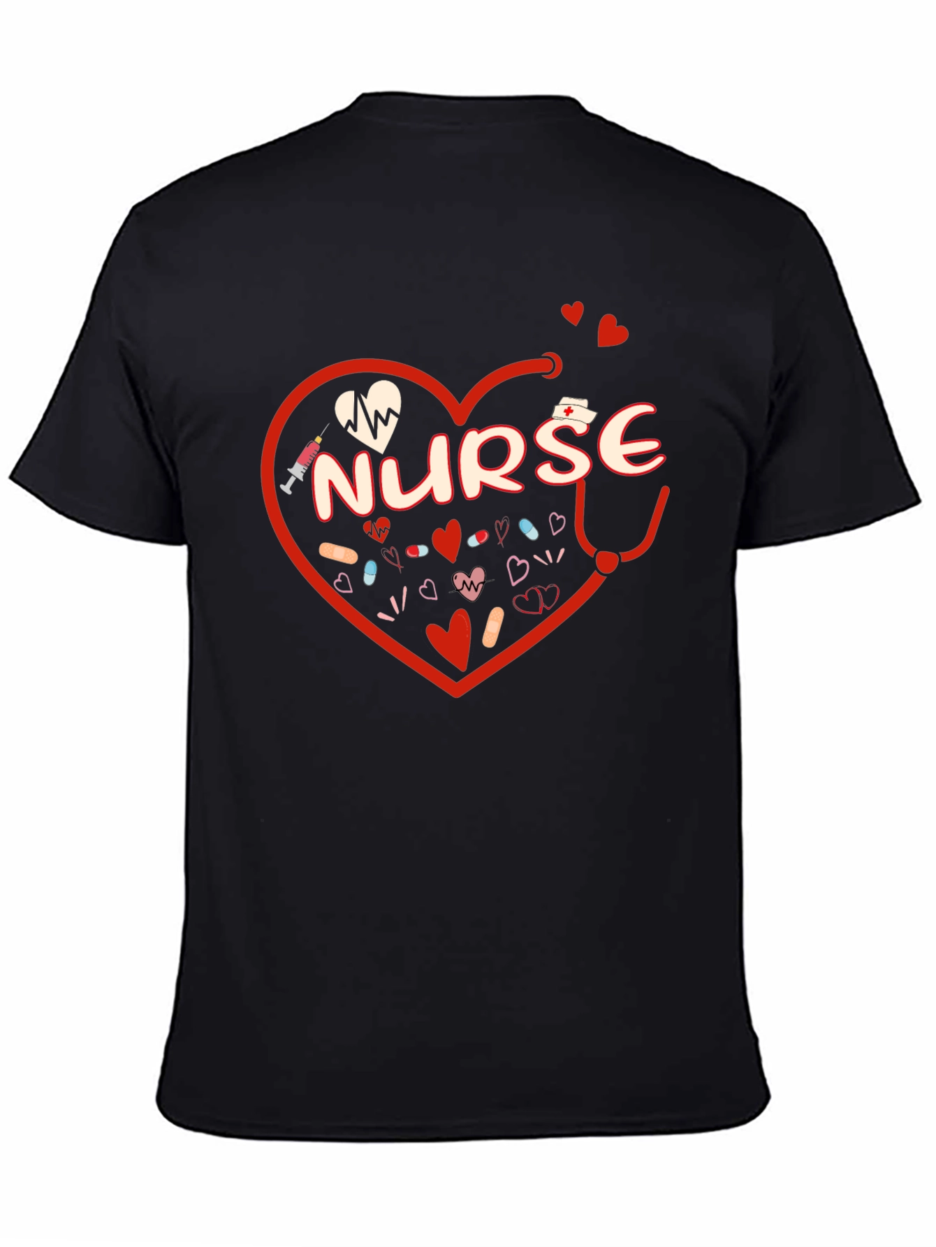 Nurse Heart Graphic T-Shirt - Medical Professional Tee