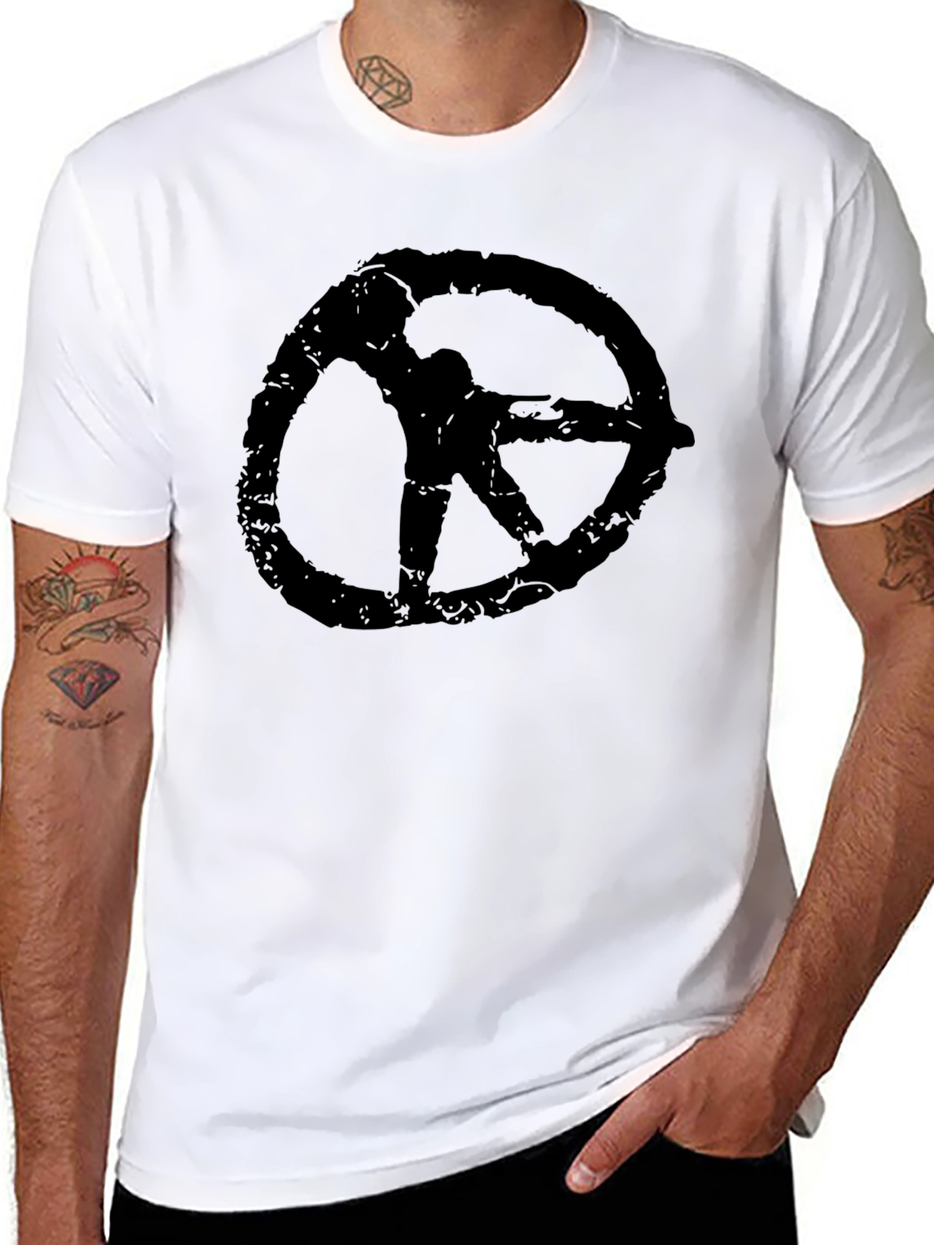 Grunge Circle Graphic Tee