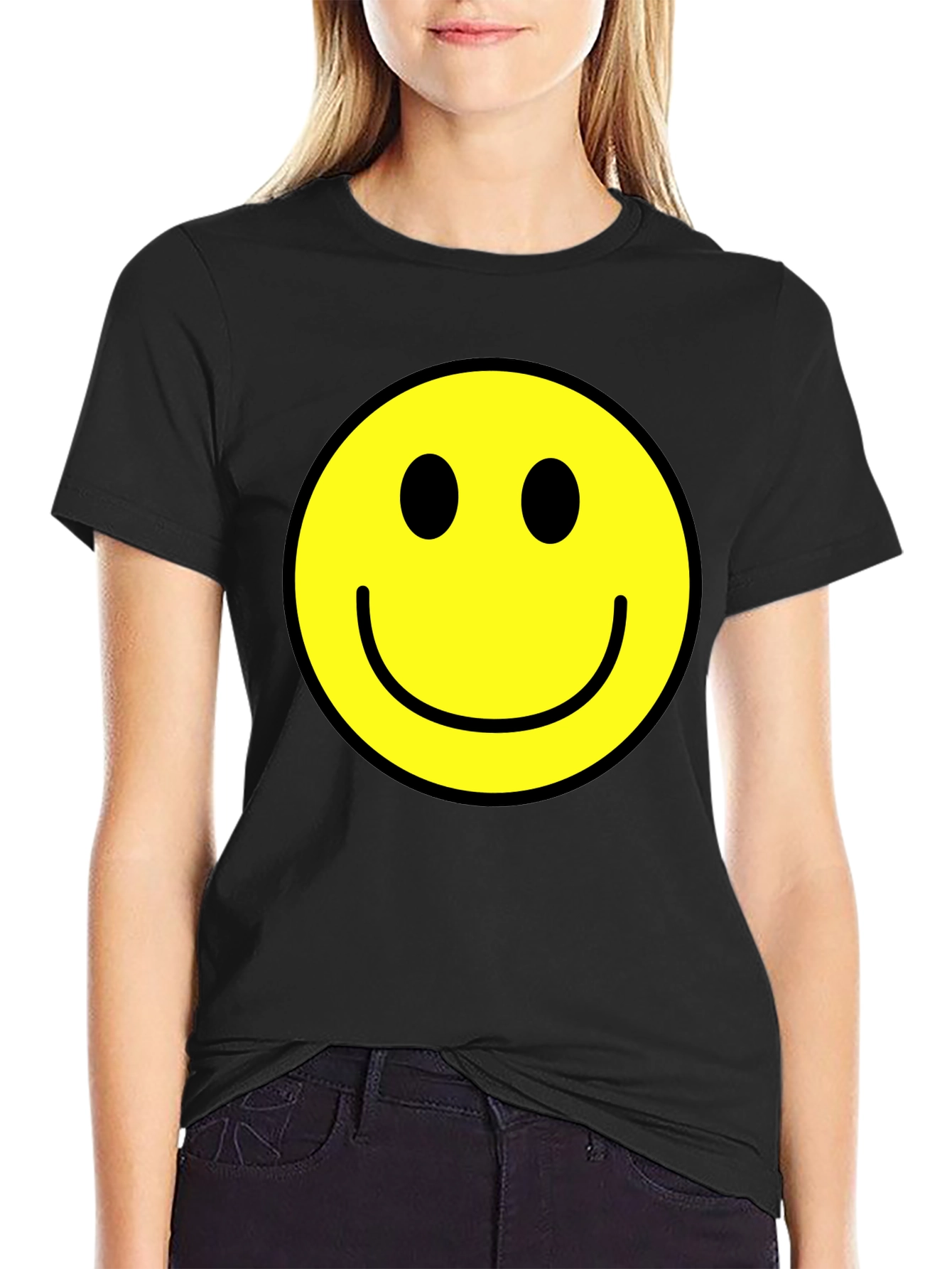 Smiley Face Graphic Tee - Classic Happy Design