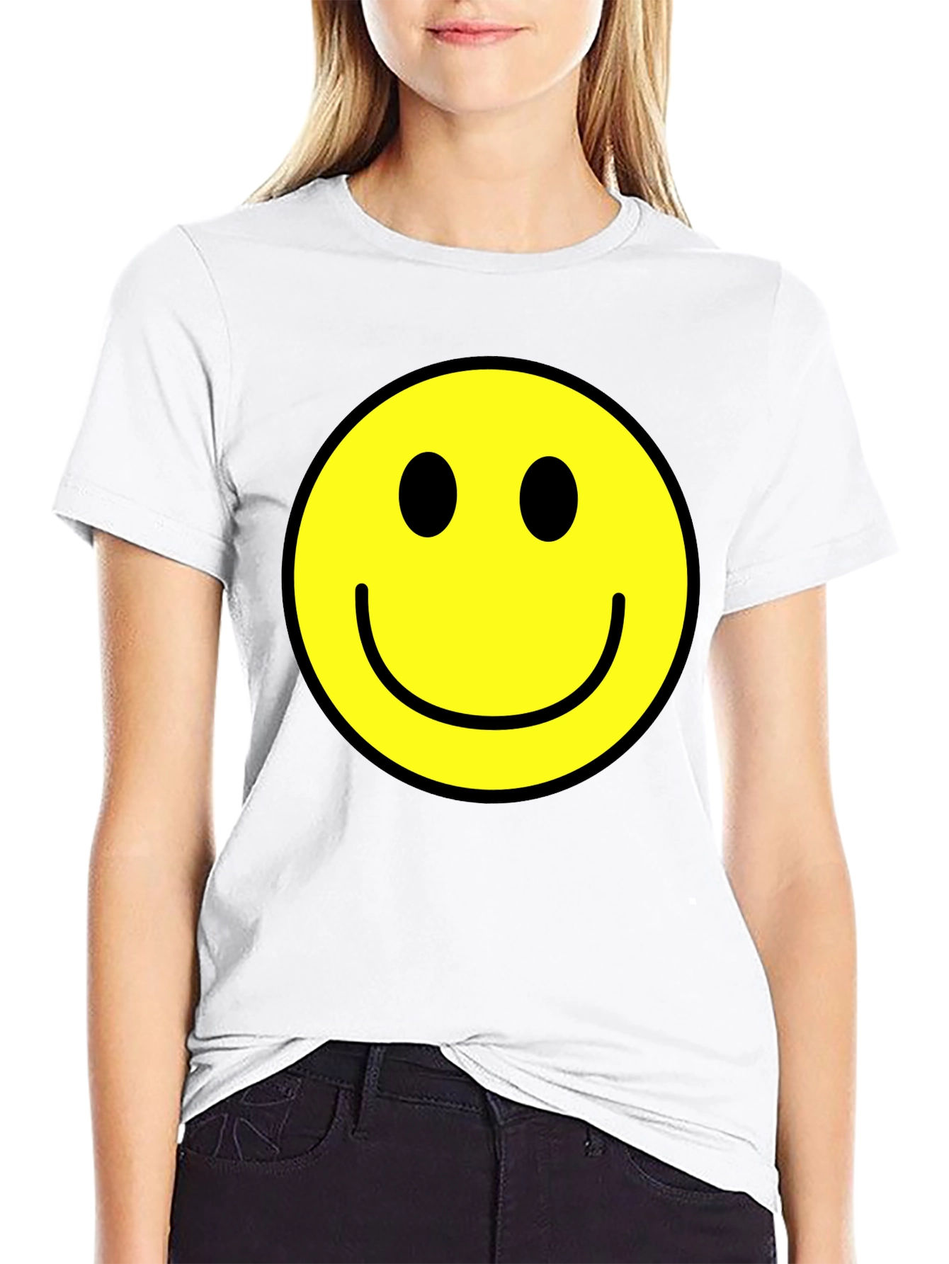 Smiley Face Graphic Tee - Classic Happy Design