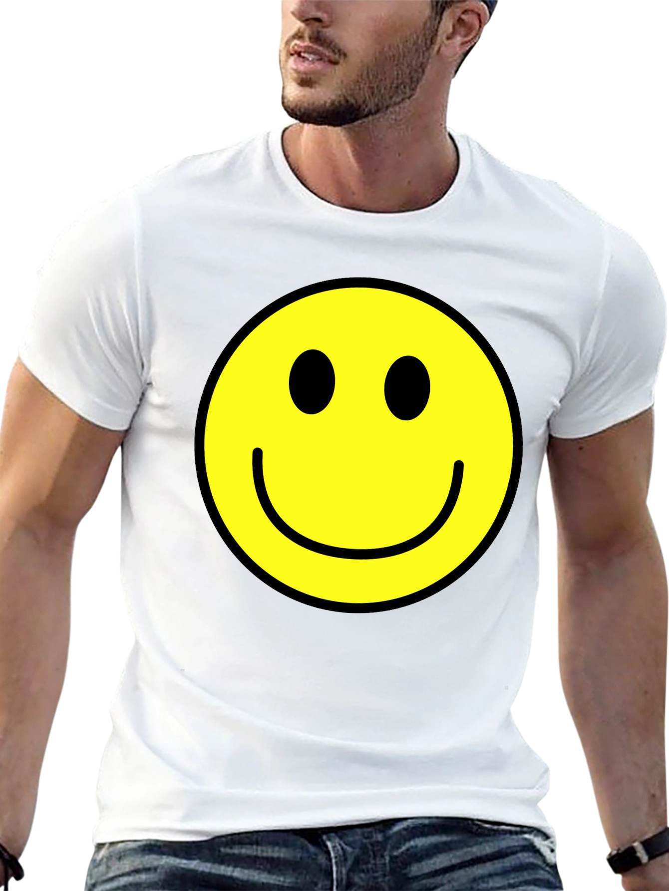 Smiley Face Graphic Tee - Classic Happy Design