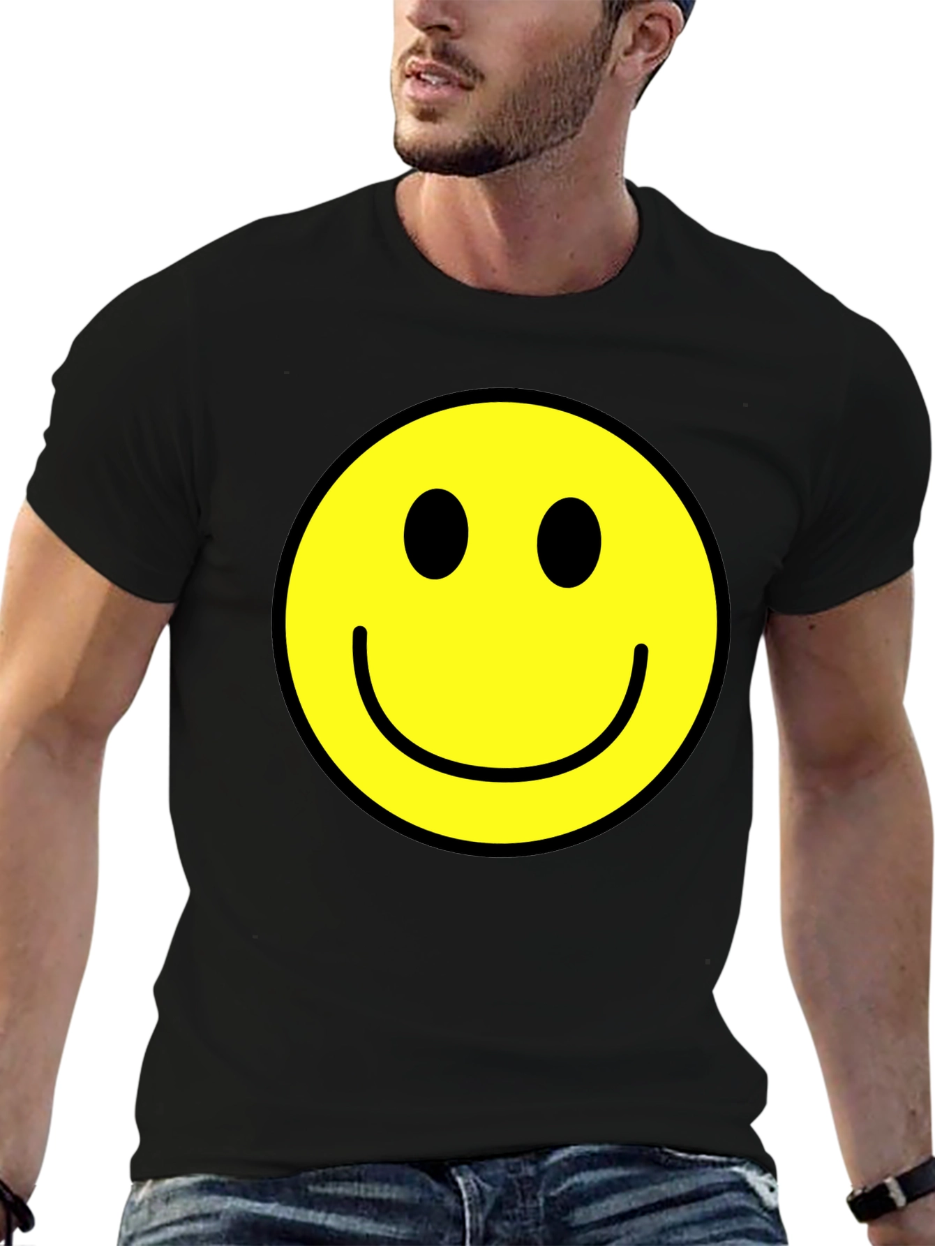 Smiley Face Graphic Tee - Classic Happy Design