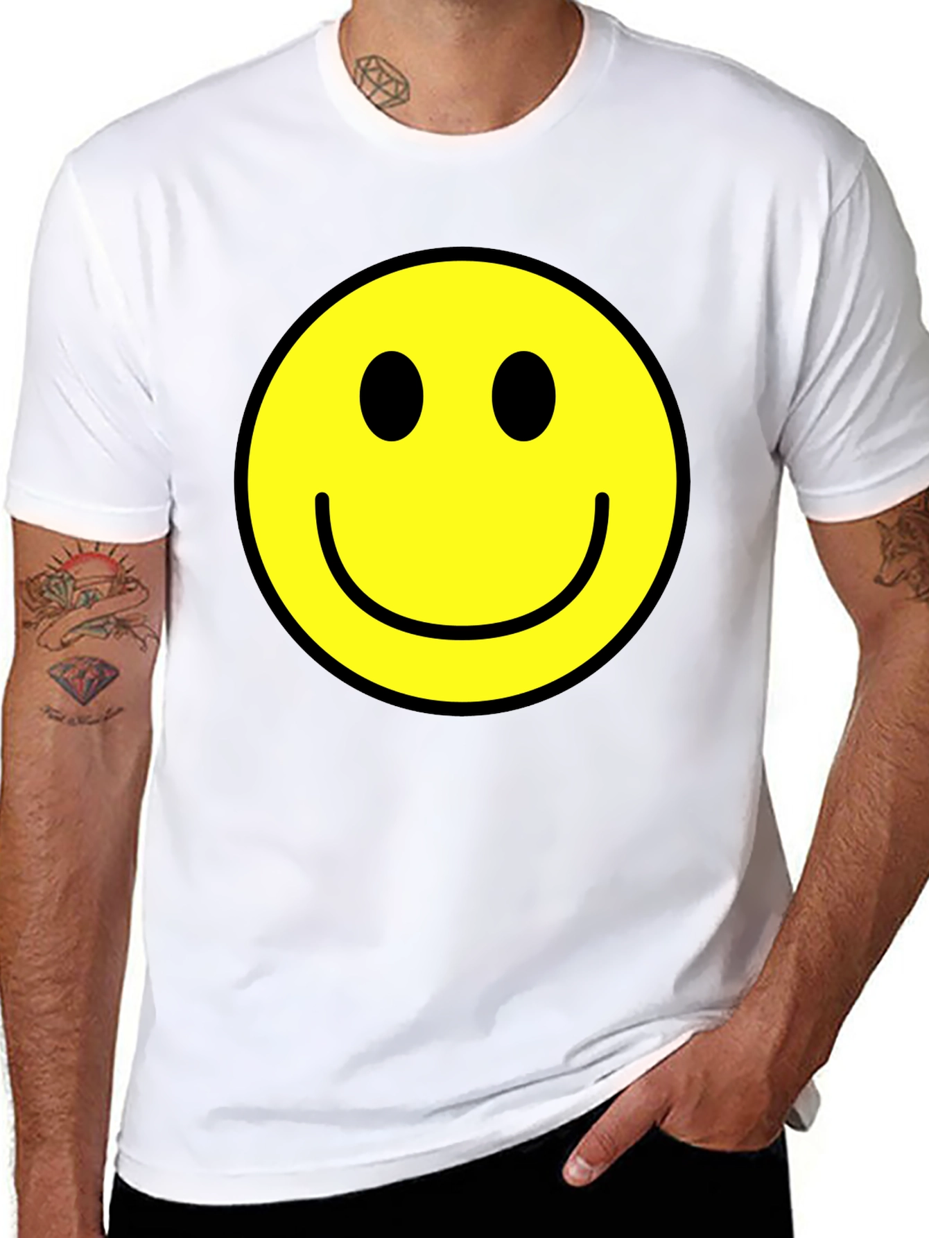 Smiley Face Graphic Tee - Classic Happy Design