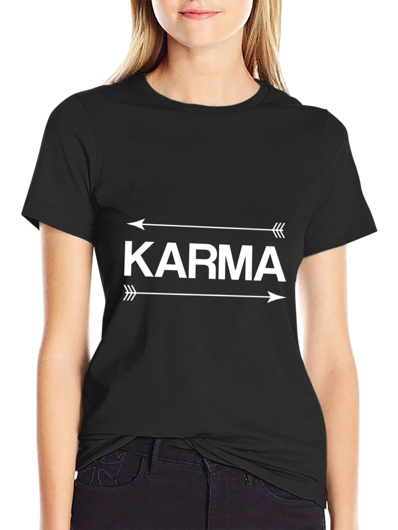 Karma Arrow Graphic Tee - Unisex Black T-Shirt